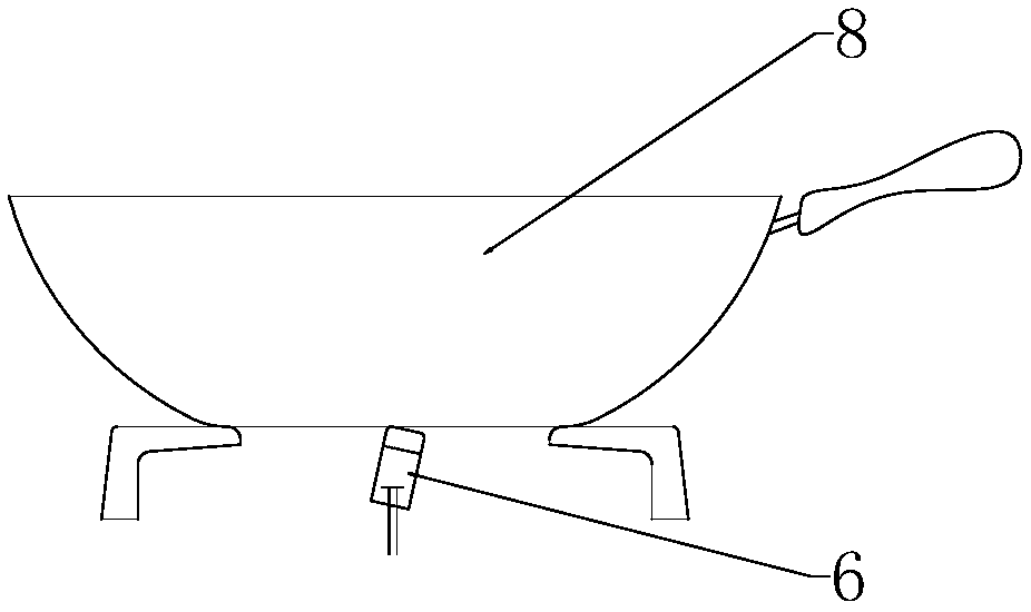 Gas stove with lifting type dry-boiling prevention temperature sensors and control method thereof