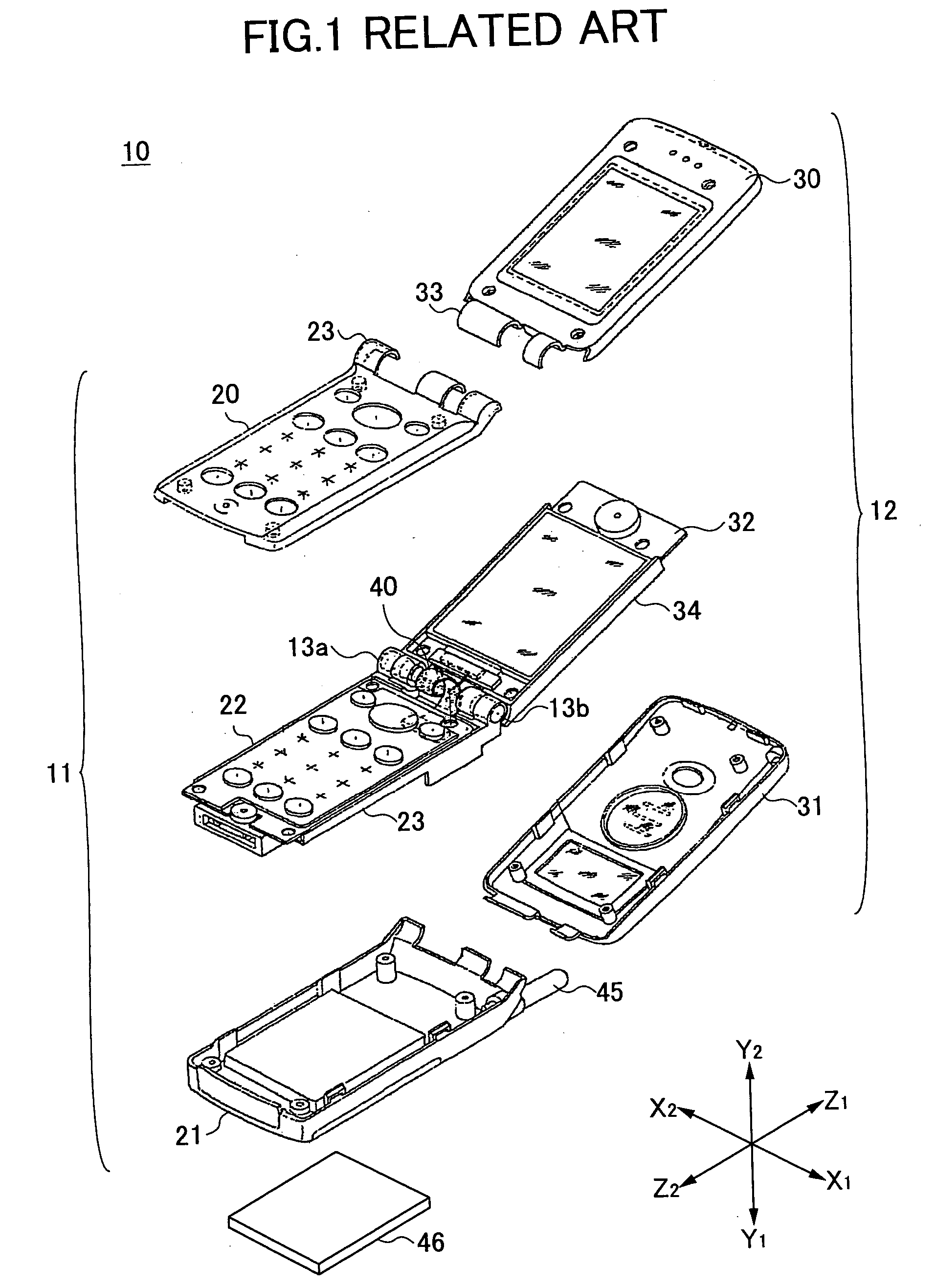 Folding type portable radio machine and chassis of the radio machine