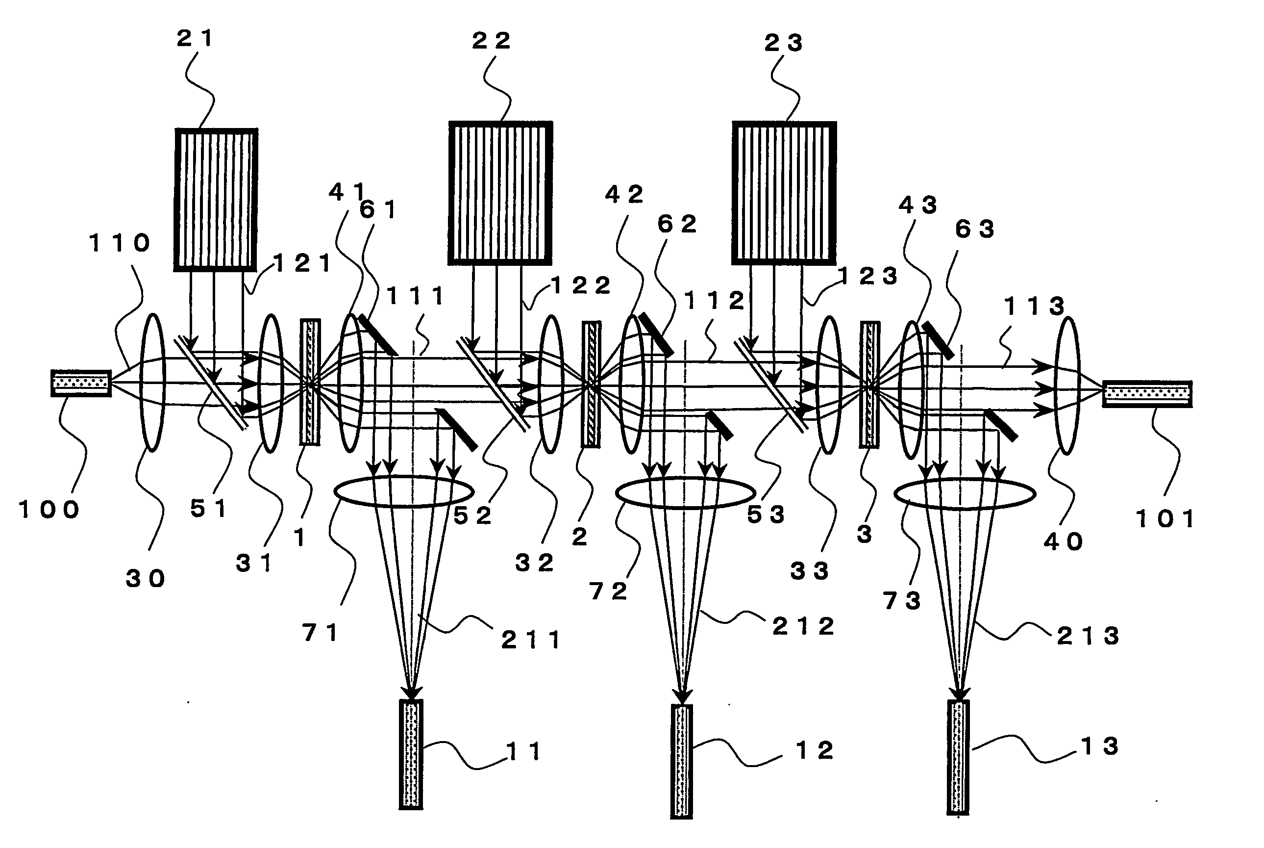 Optical path switching device and method