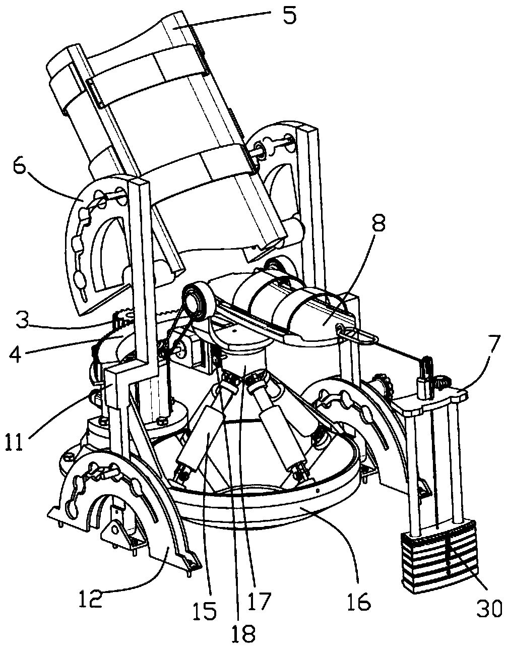 Fully automatic ankle omnidirectional movement and weight-bearing rehabilitation device