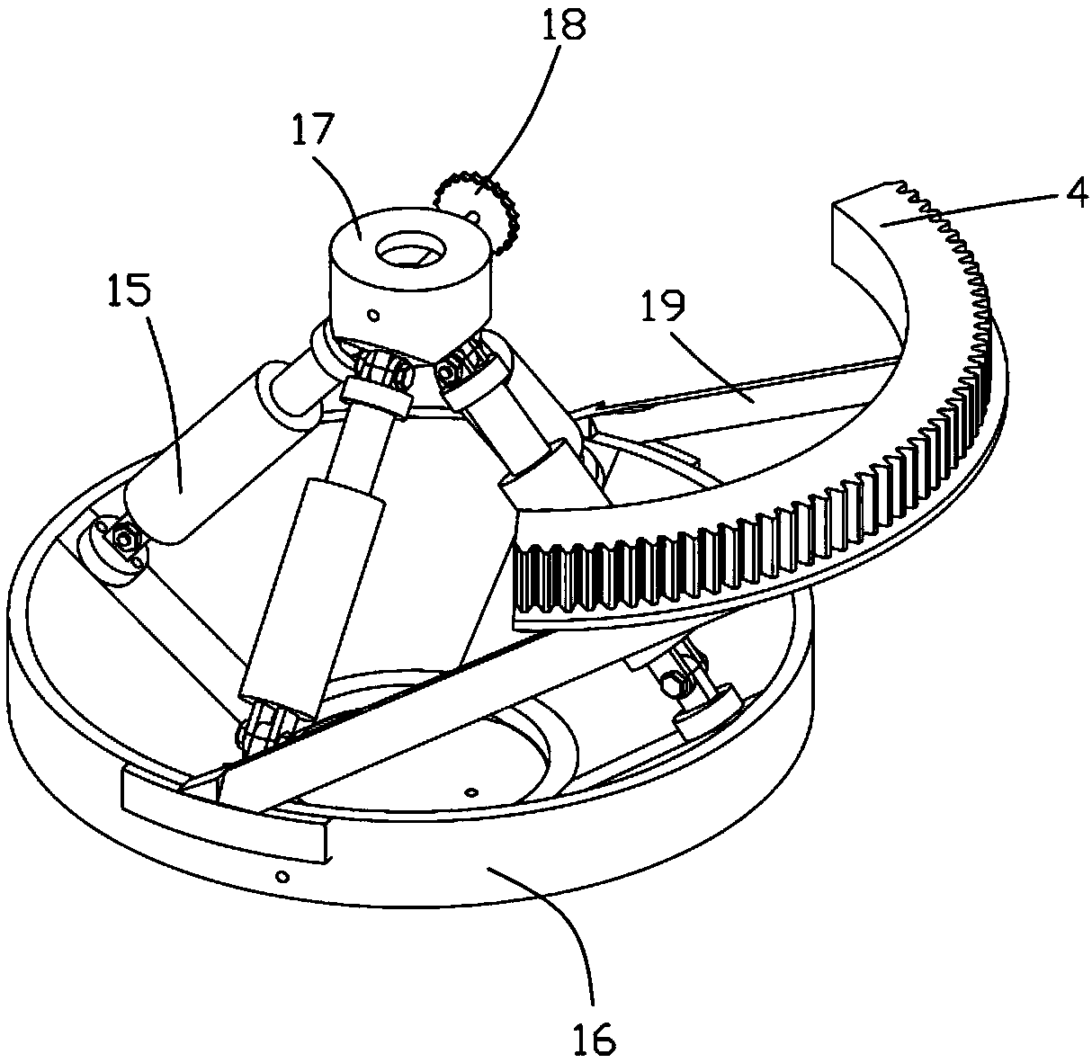 Fully automatic ankle omnidirectional movement and weight-bearing rehabilitation device