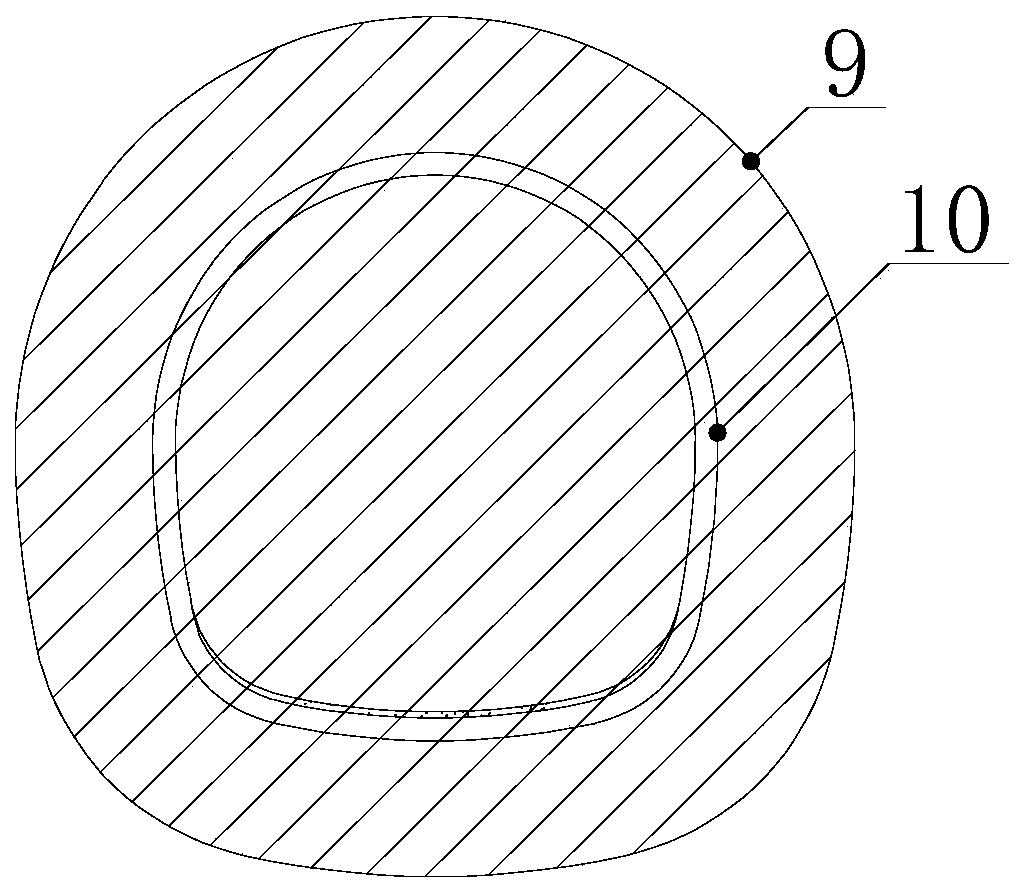 Dense net type advanced supporting system of bored tunnel and construction method