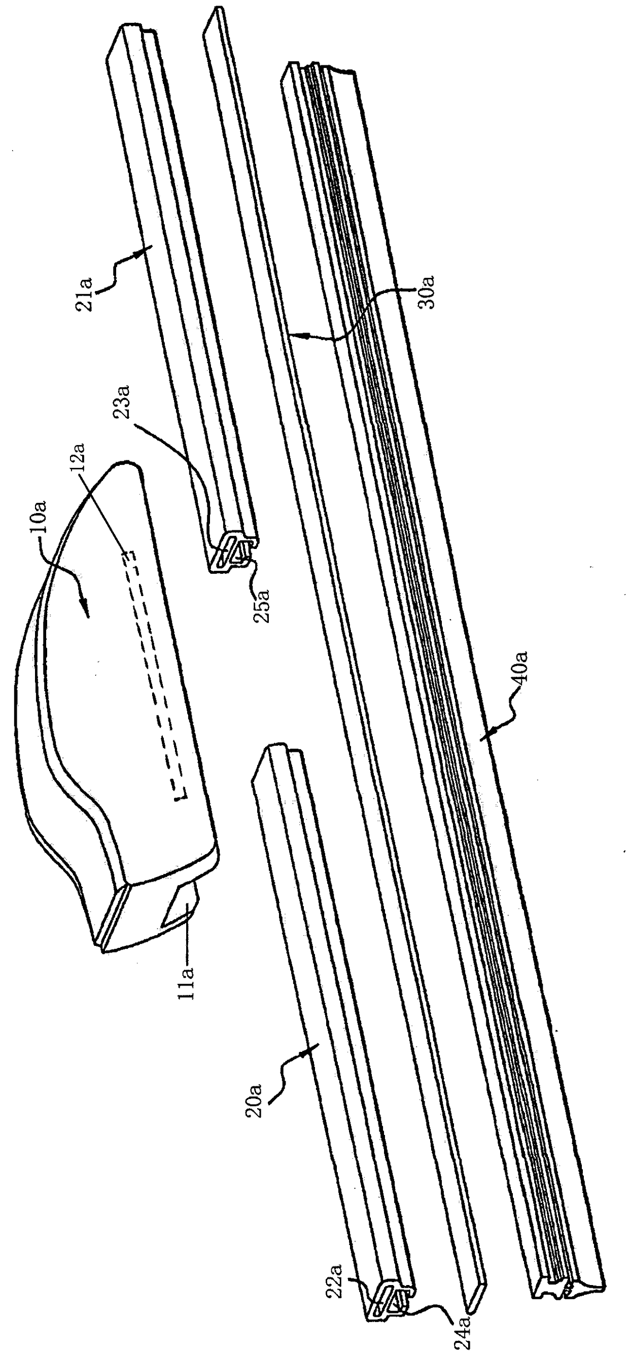 Novel wiper elastic support part, wiper joint base and wiper