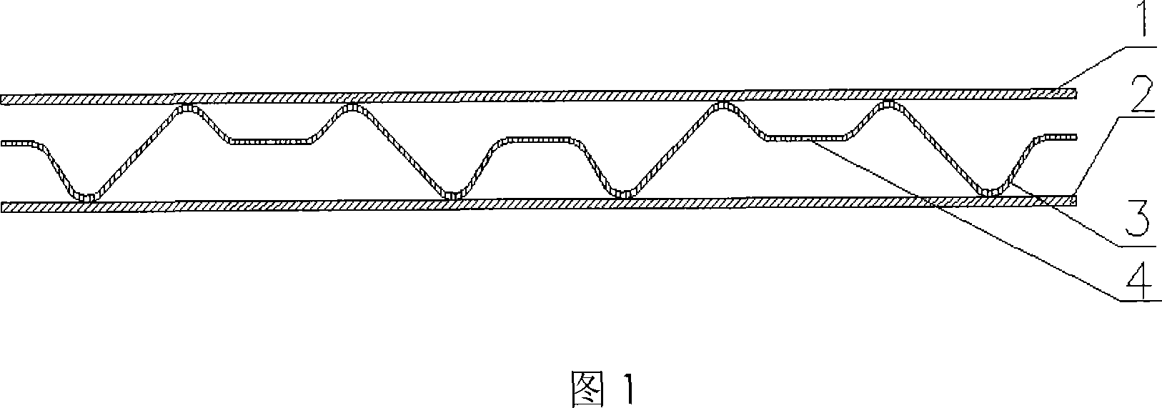 Disc type core-layer sandwich plate and its uses