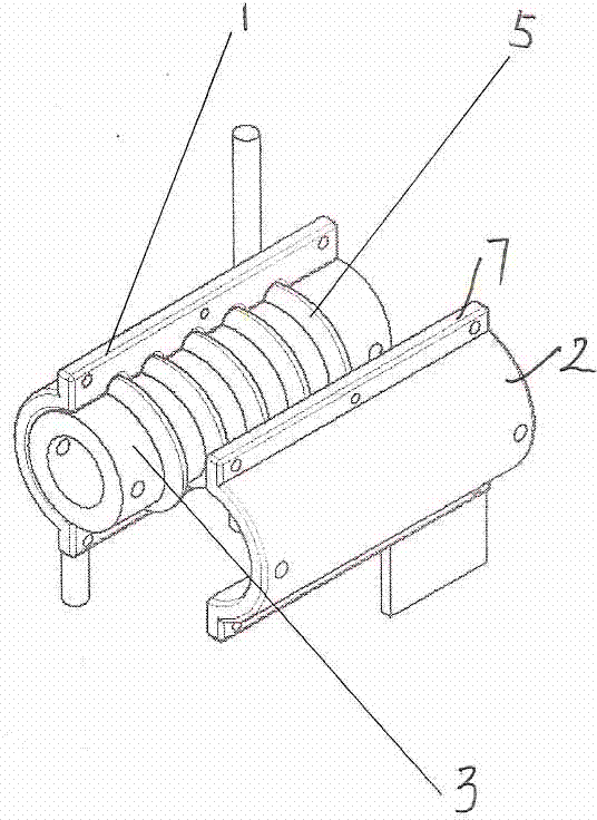 Spiral friction type anchor device for fiber reinforced composite material rib pull cable