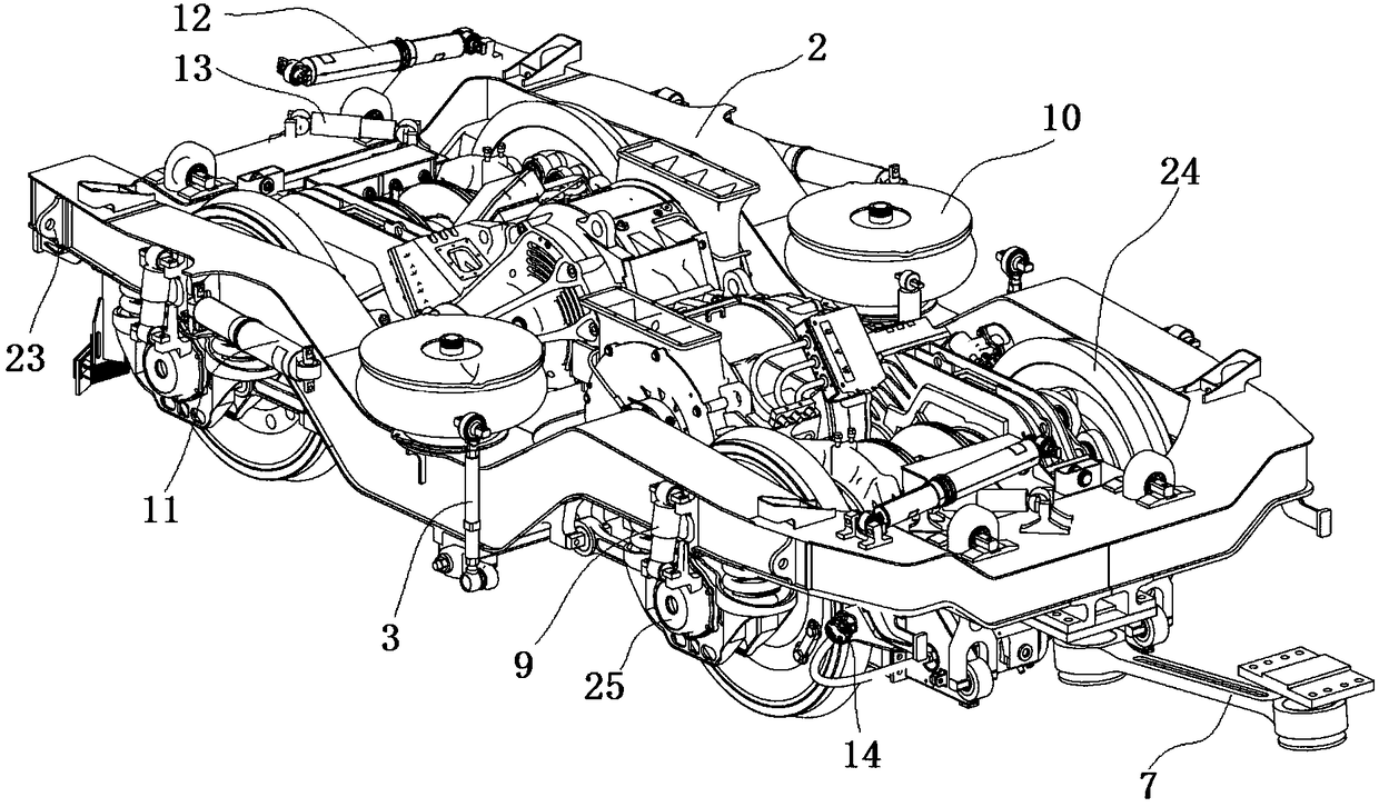 High-speed rail vehicle and its bogie, wheel set driving device