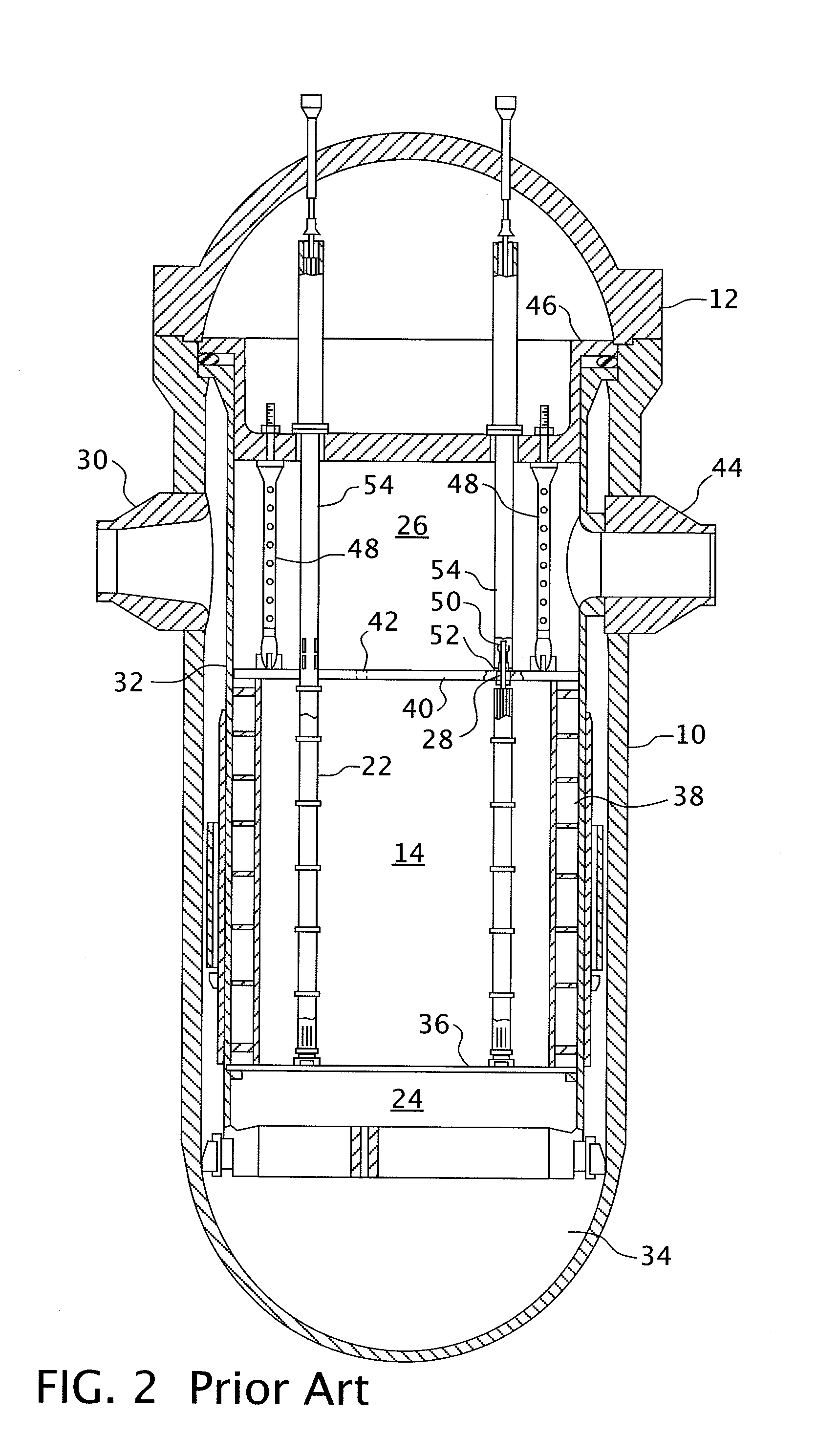 Upper internals arrangement for a pressurized water reactor