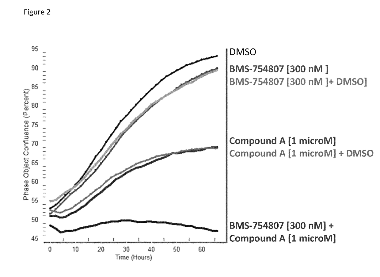 Combinations of an FGFR inhibitor and an igf1r inhibitor