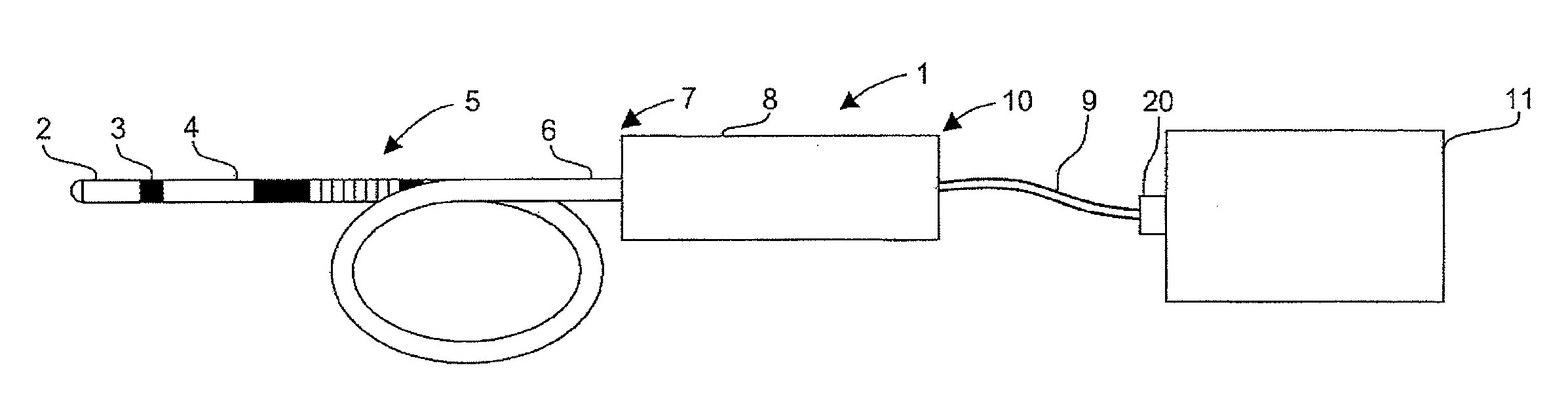 Flexible application device for the high-frequency treatment of biological tissue