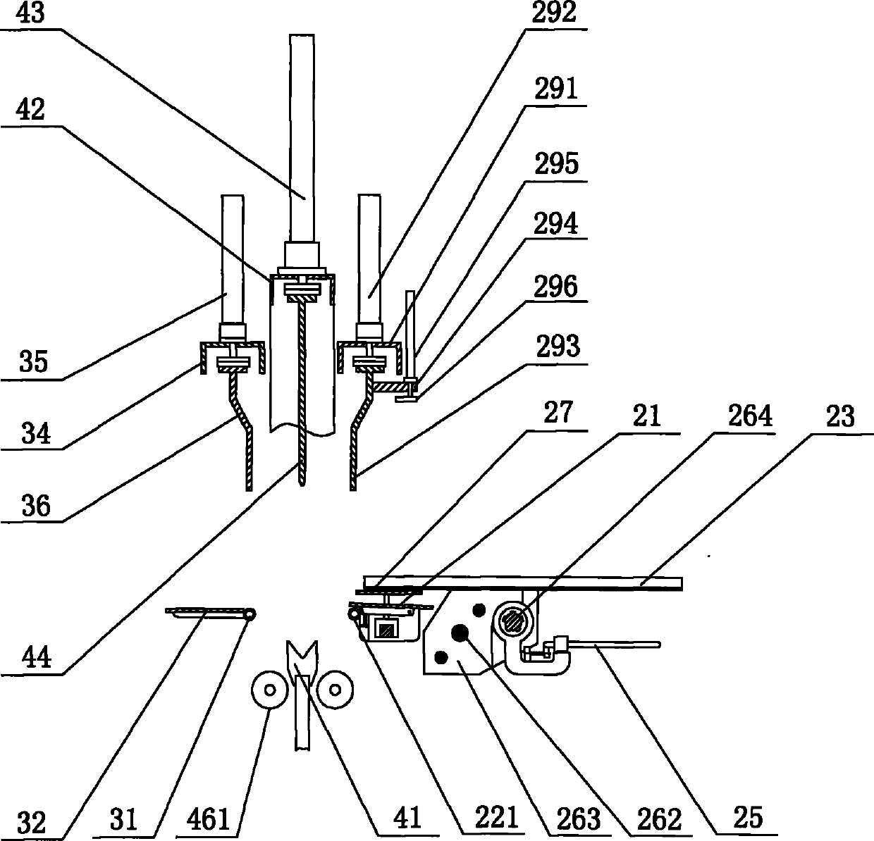 Full-automatic plastic bag folding and strapping machine