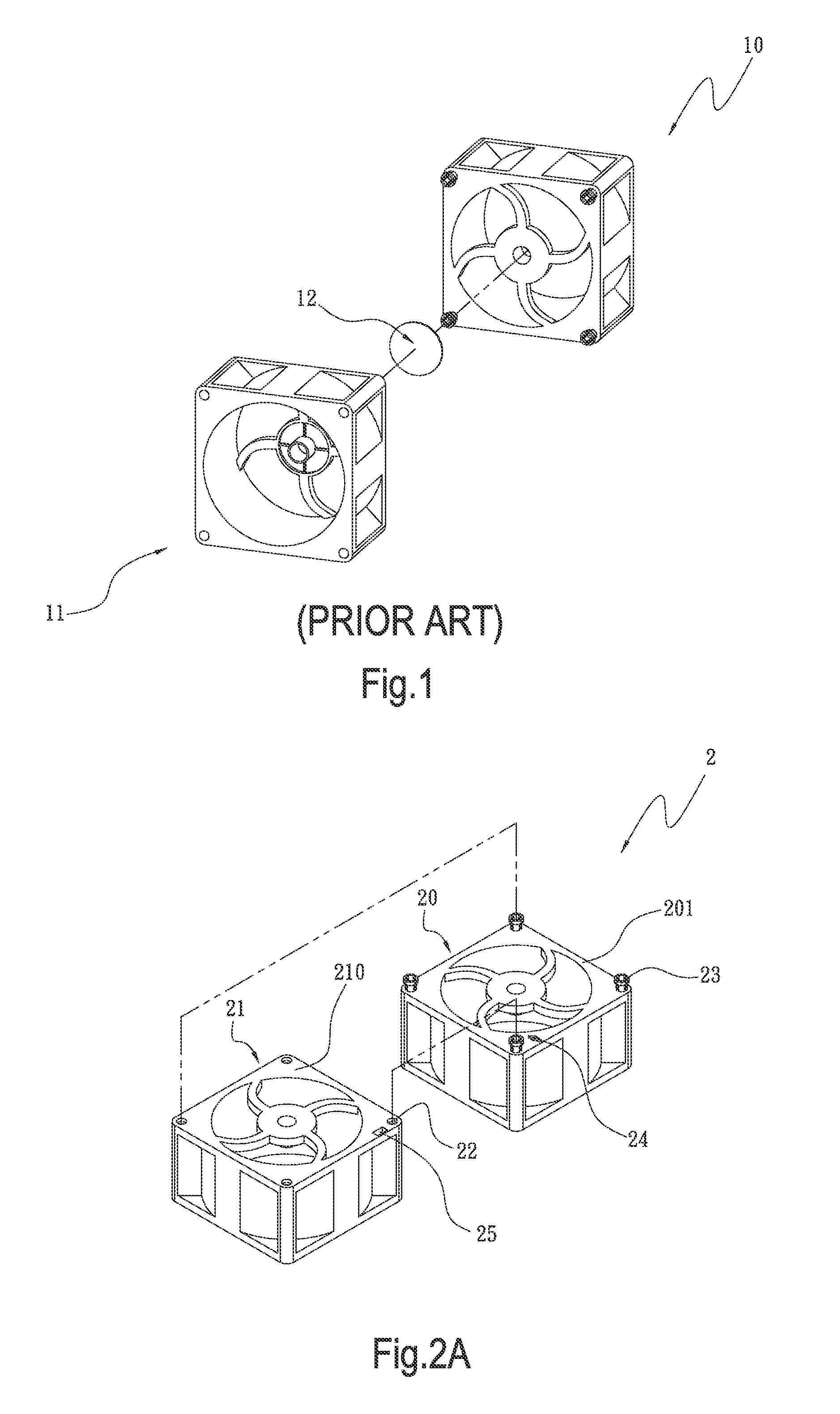 Anti-vibration serial fan structure