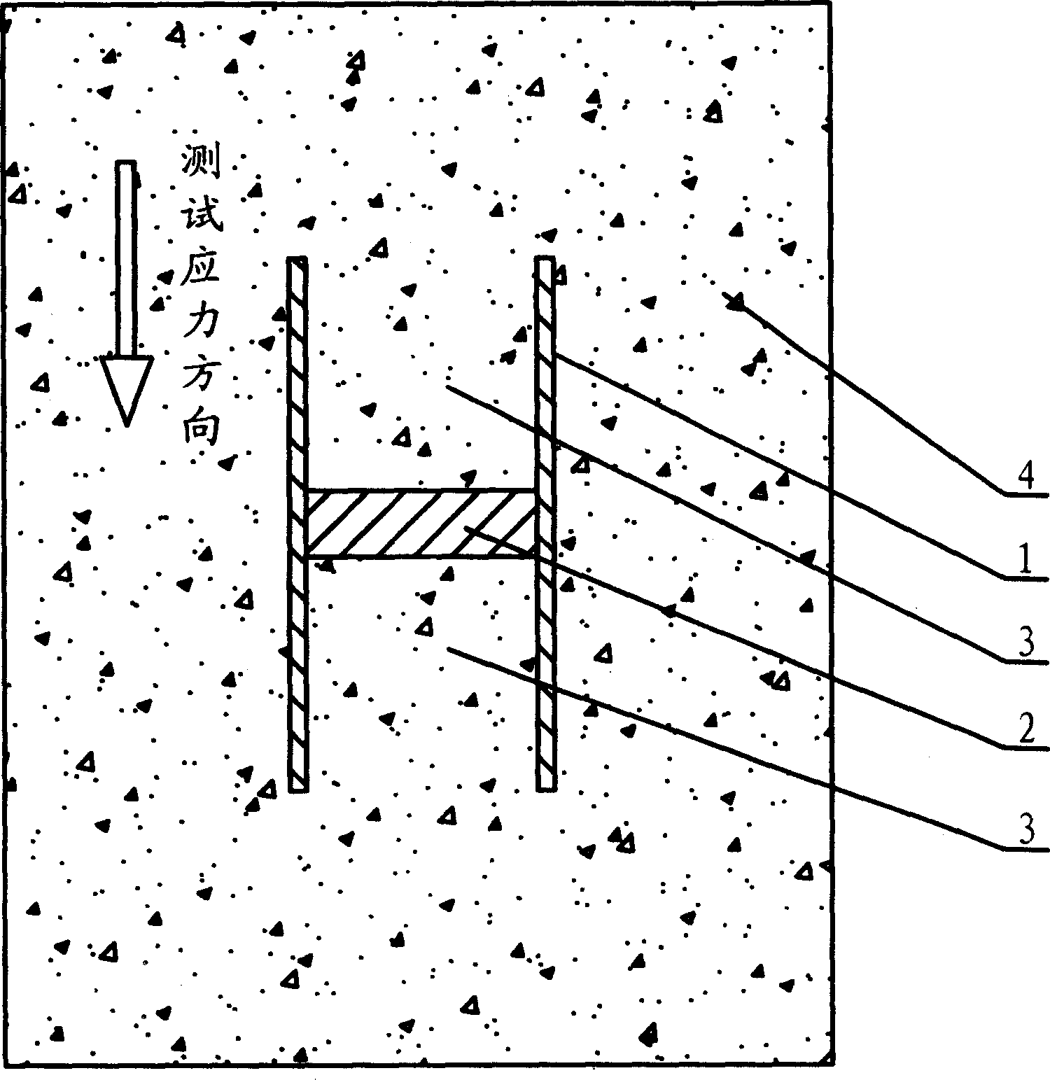 Method for testing real stress of self-compensating concrete structure and concrete real stress gauge