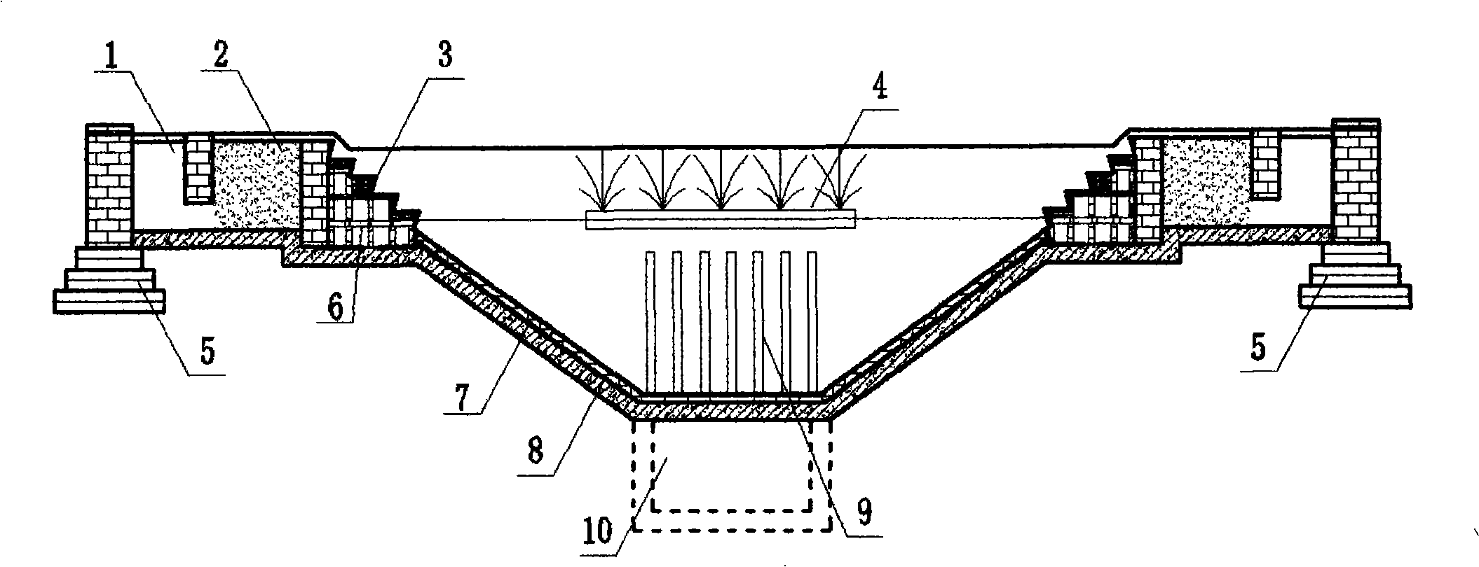 Ecological pond simulating system for cultivation of advanced waste treatment