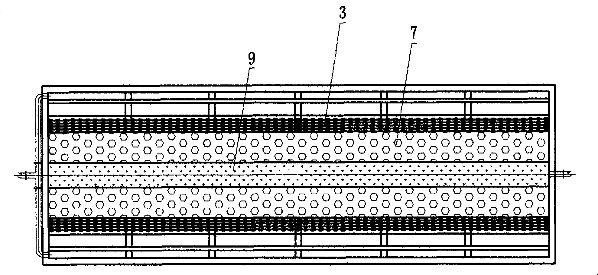 Ecological pond simulating system for cultivation of advanced waste treatment