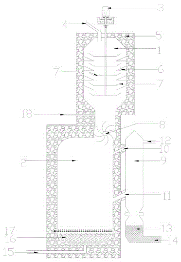 Gasifier and household refuse harmless gasification energy process thereof