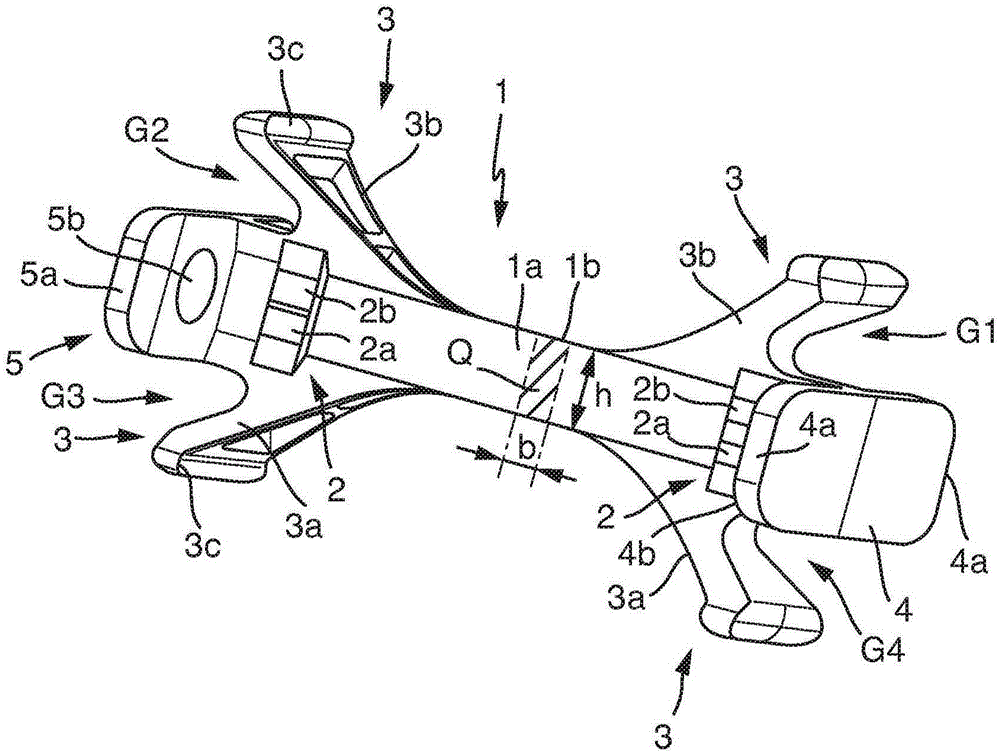 Rolling body guide element, particularly for a large tapered roller bearing