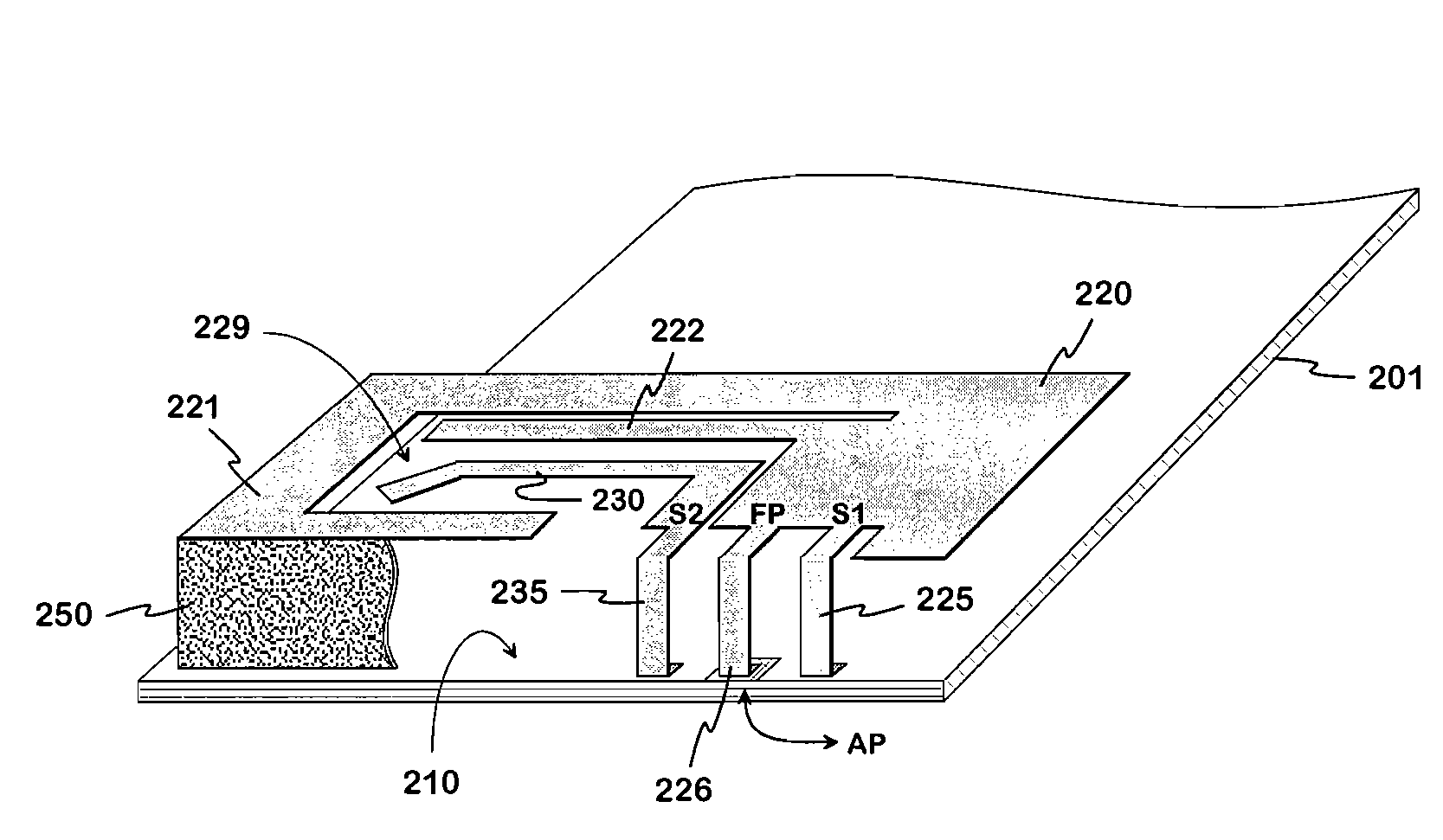 Internal multiband antenna