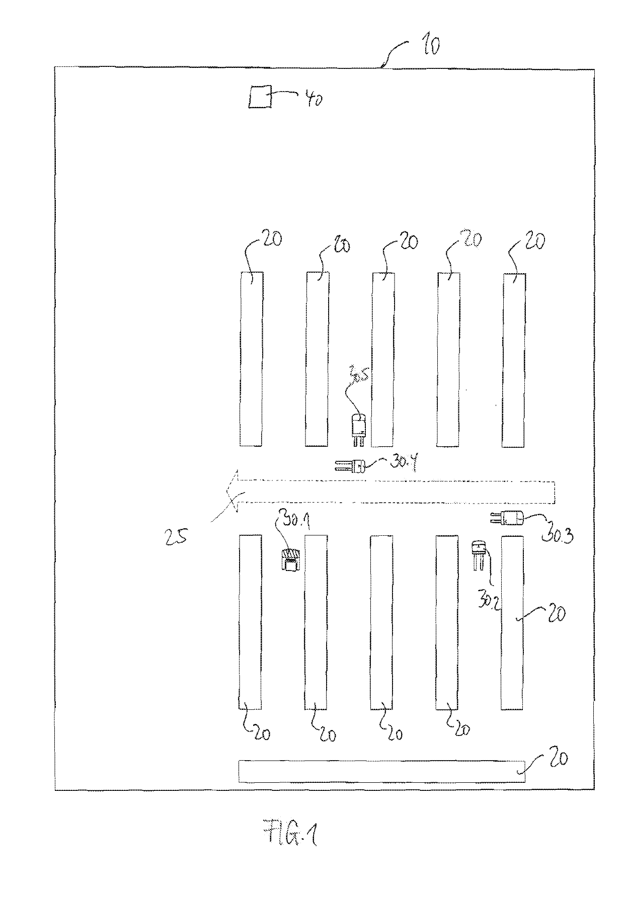 Control of at least two mobile industrial trucks in a goods logistics facility