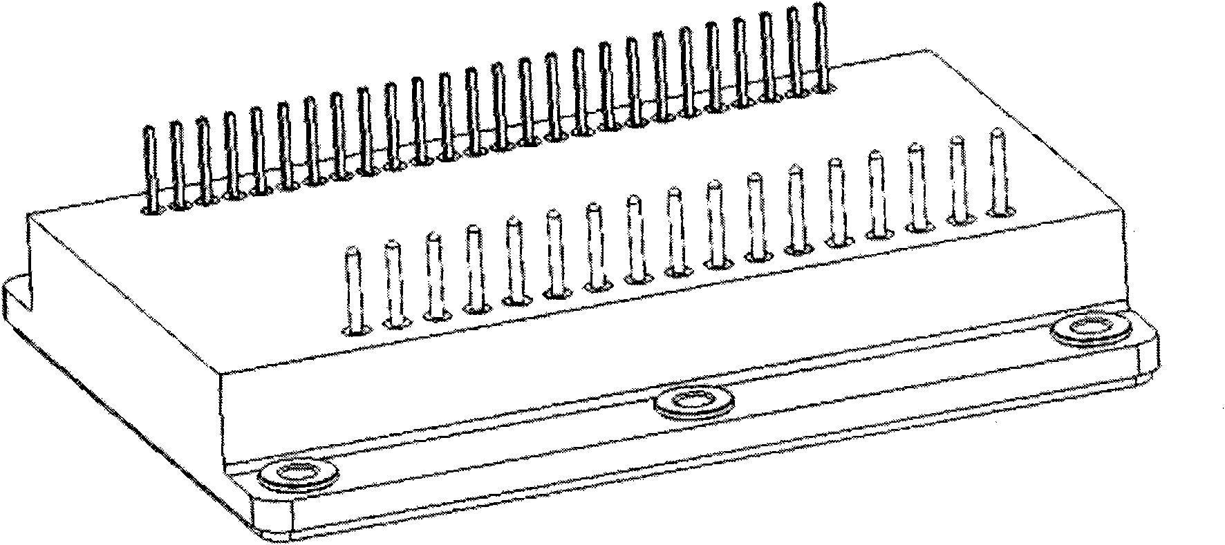 High-power three-phase brushless direct-current motor control module and packaging of control module