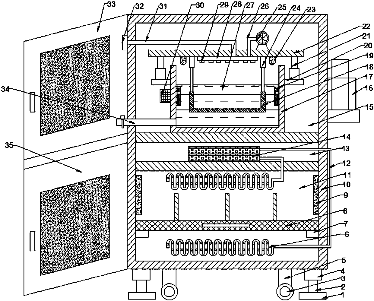 Ultrasonic cleaning device for medical apparatuses and instruments