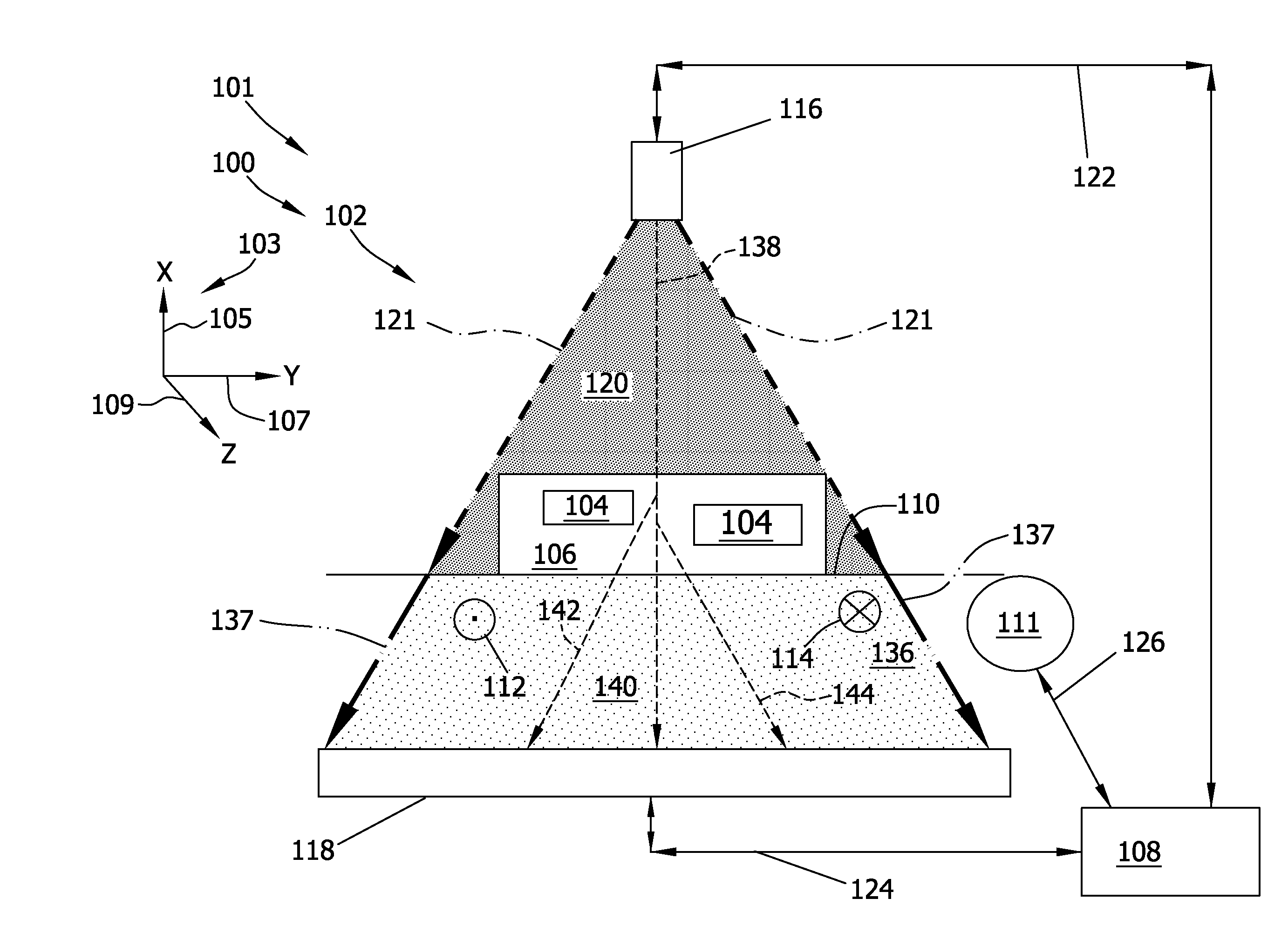 Object imaging system and x-ray diffraction imaging device for a security system