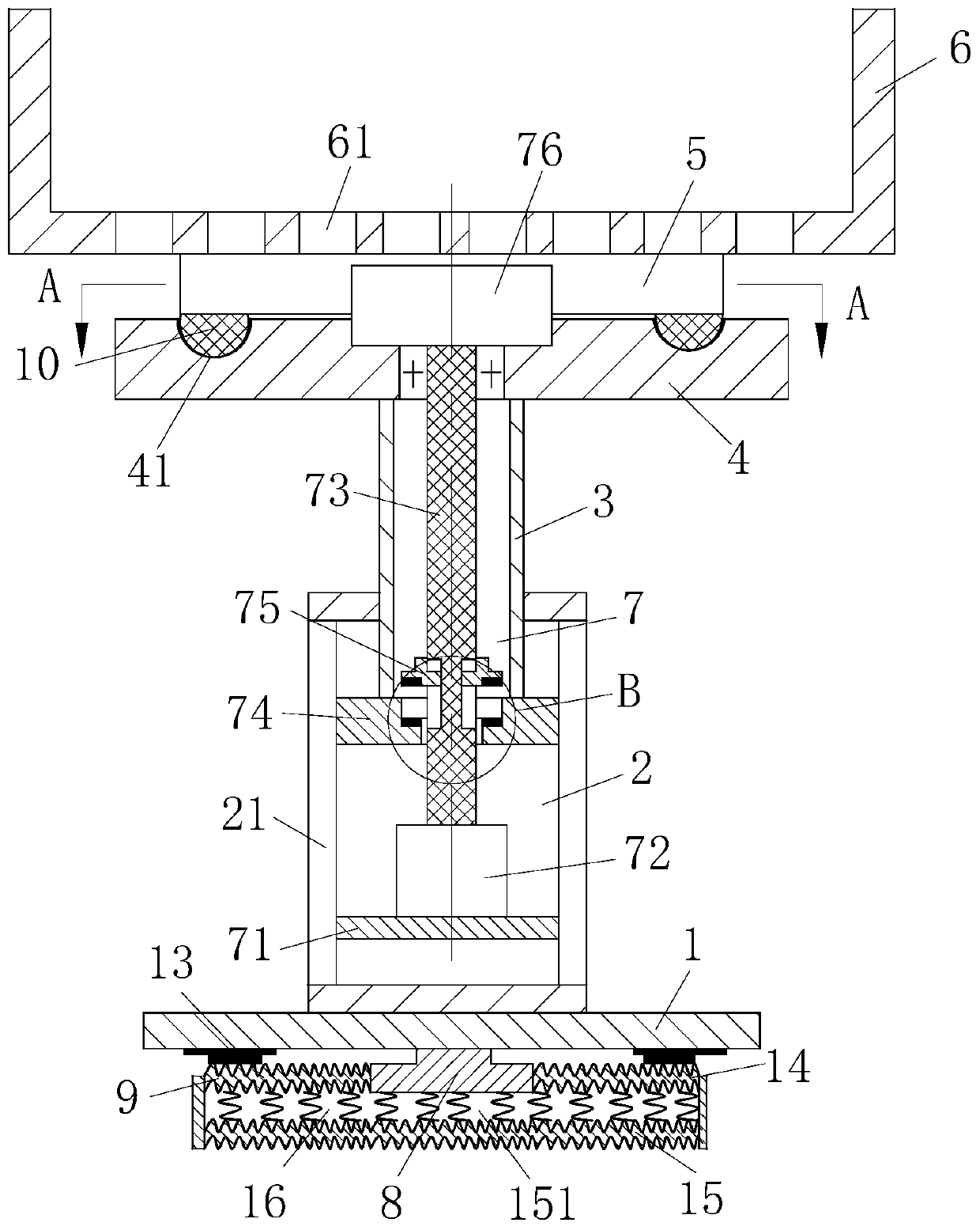 Intelligent driving automobile radar installation device with multi-application scenarios