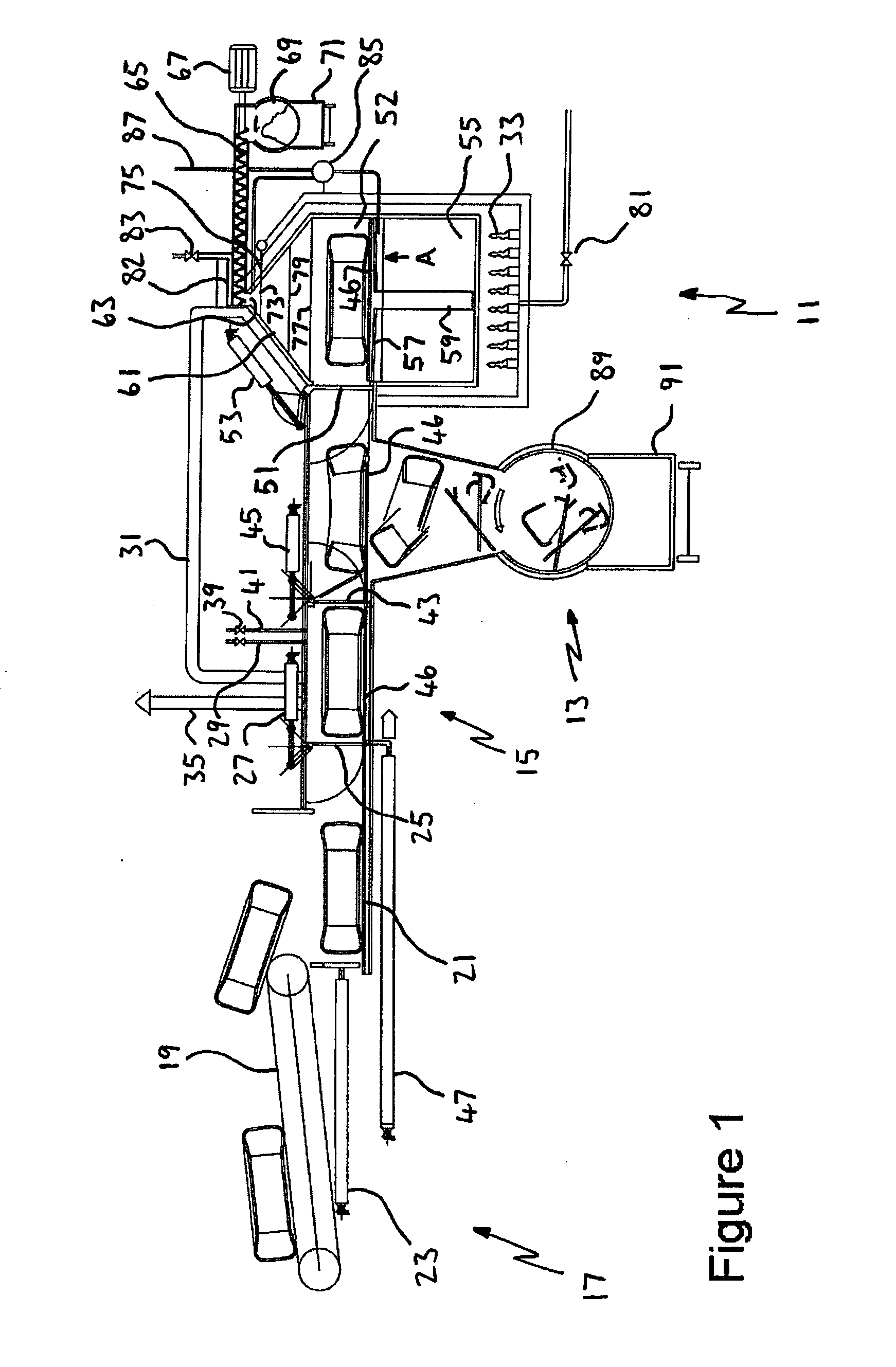 Process and apparatus for decomposition of polymer products including those containing sulphur such as vulcanised rubber tyres and recovery of resources therefrom