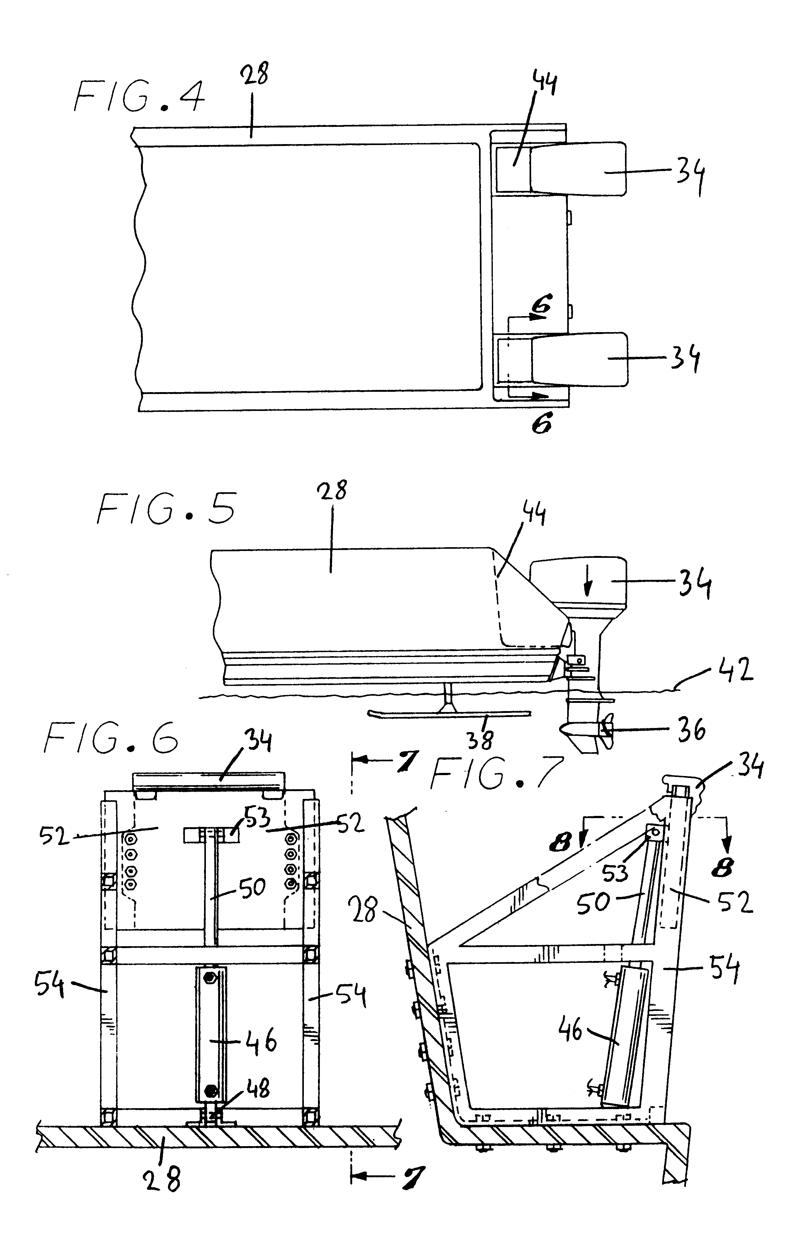 Boat having a combination of jets and outboard motors and/or extendable hydroplanes