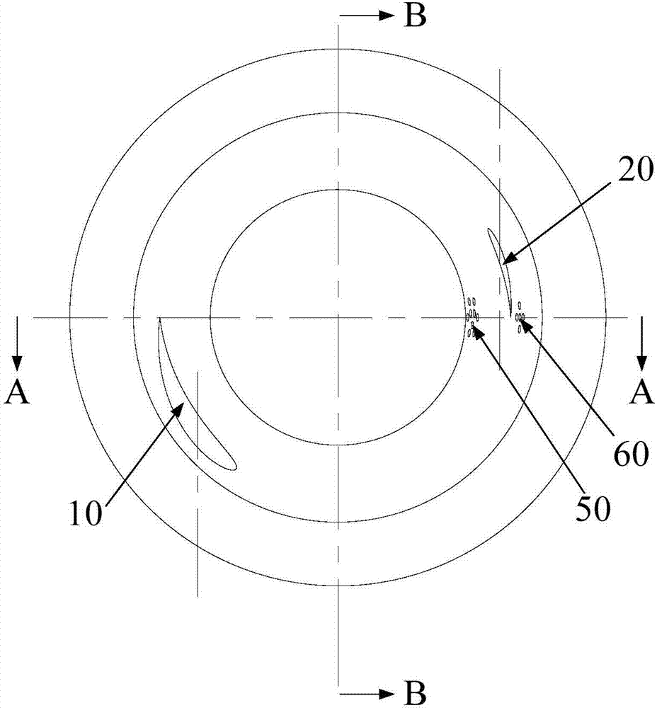 Washing cavity, material washing device and cooking utensil