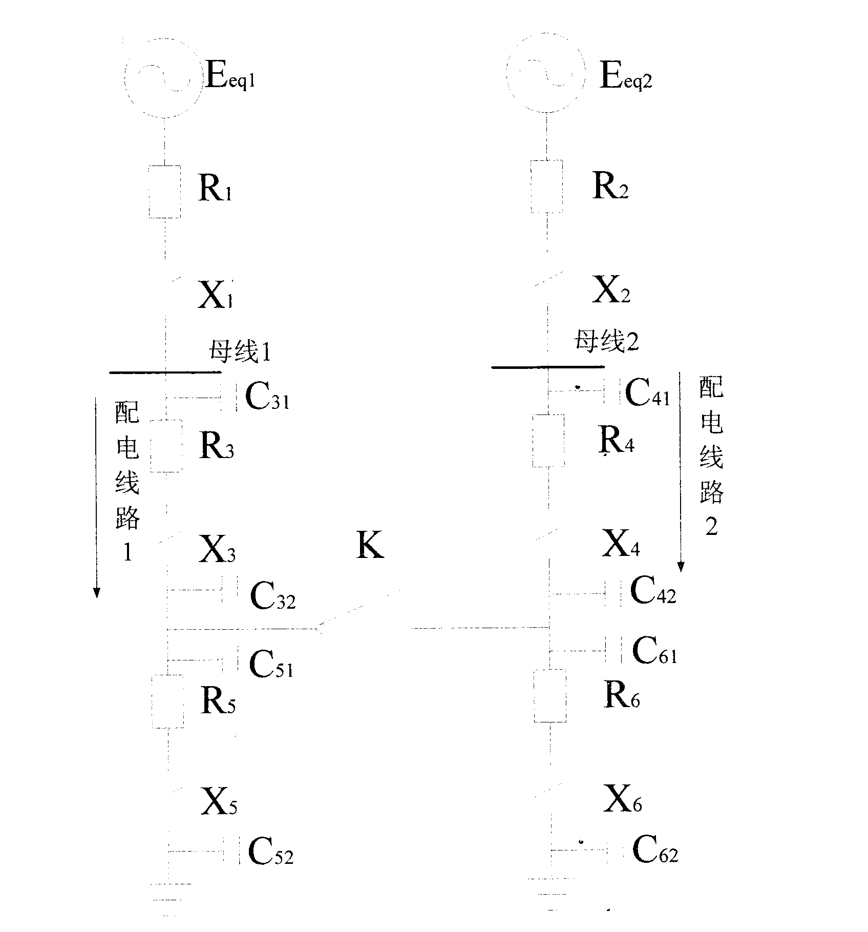 Circulation analysis system and circulation analysis method of complicated power distribution network loop closing operation