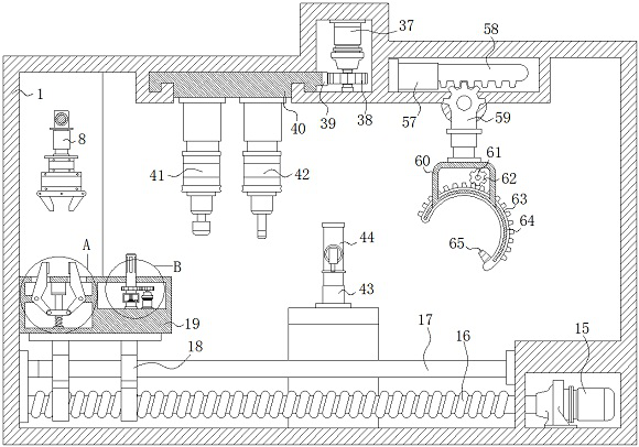 A special-shaped nut processing equipment with multi-angle painting function