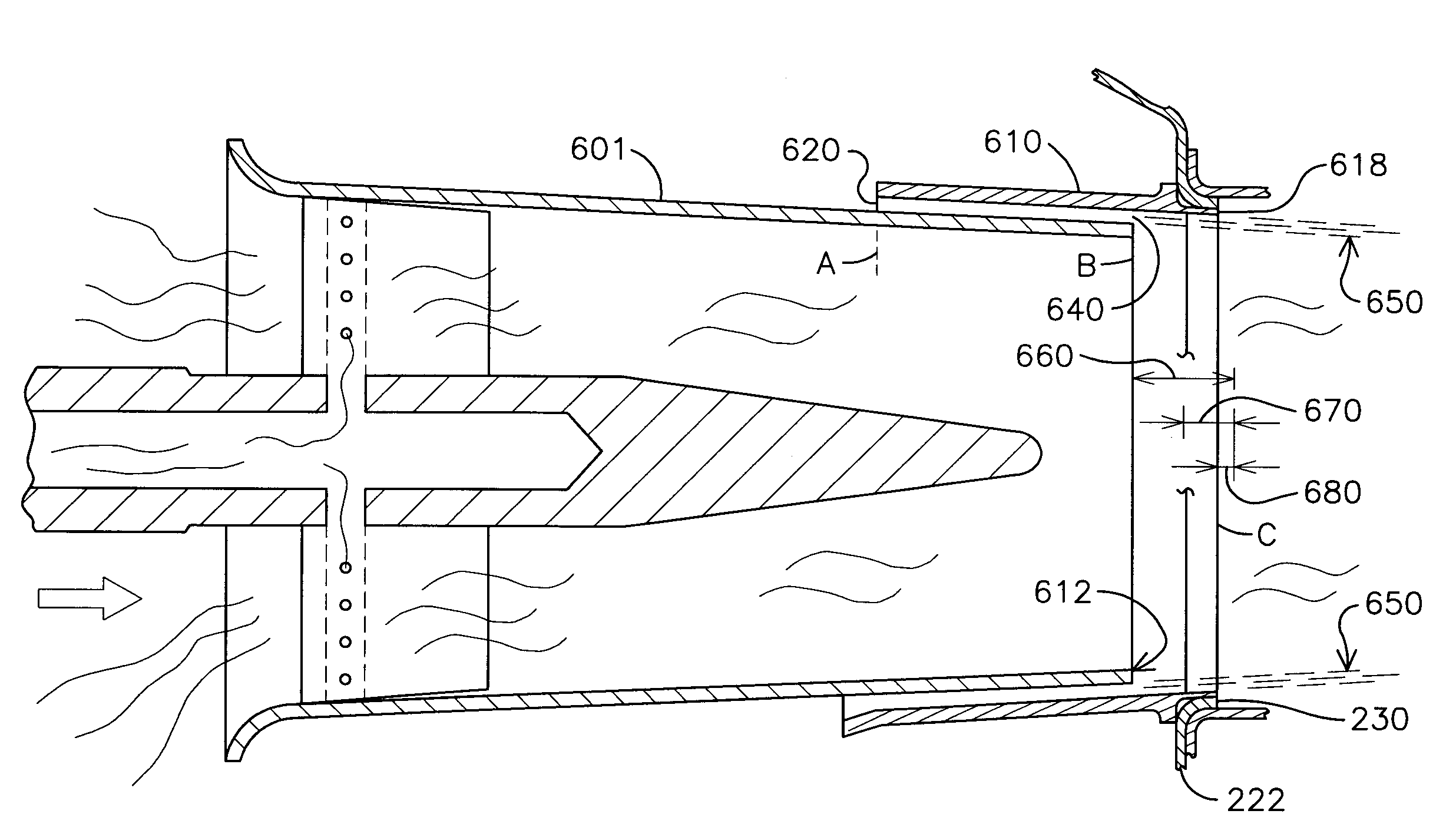 Extended flashback annulus in a gas turbine combustor