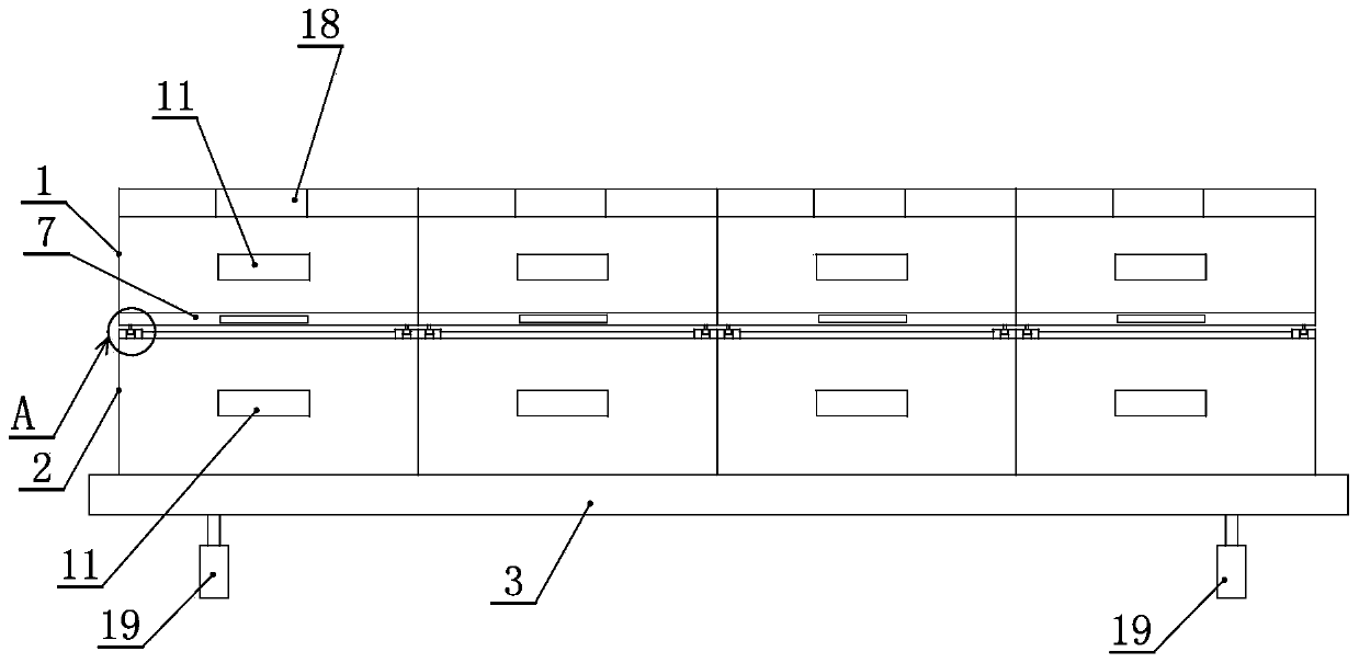 An earthworm breeding device for middle school biological experiments