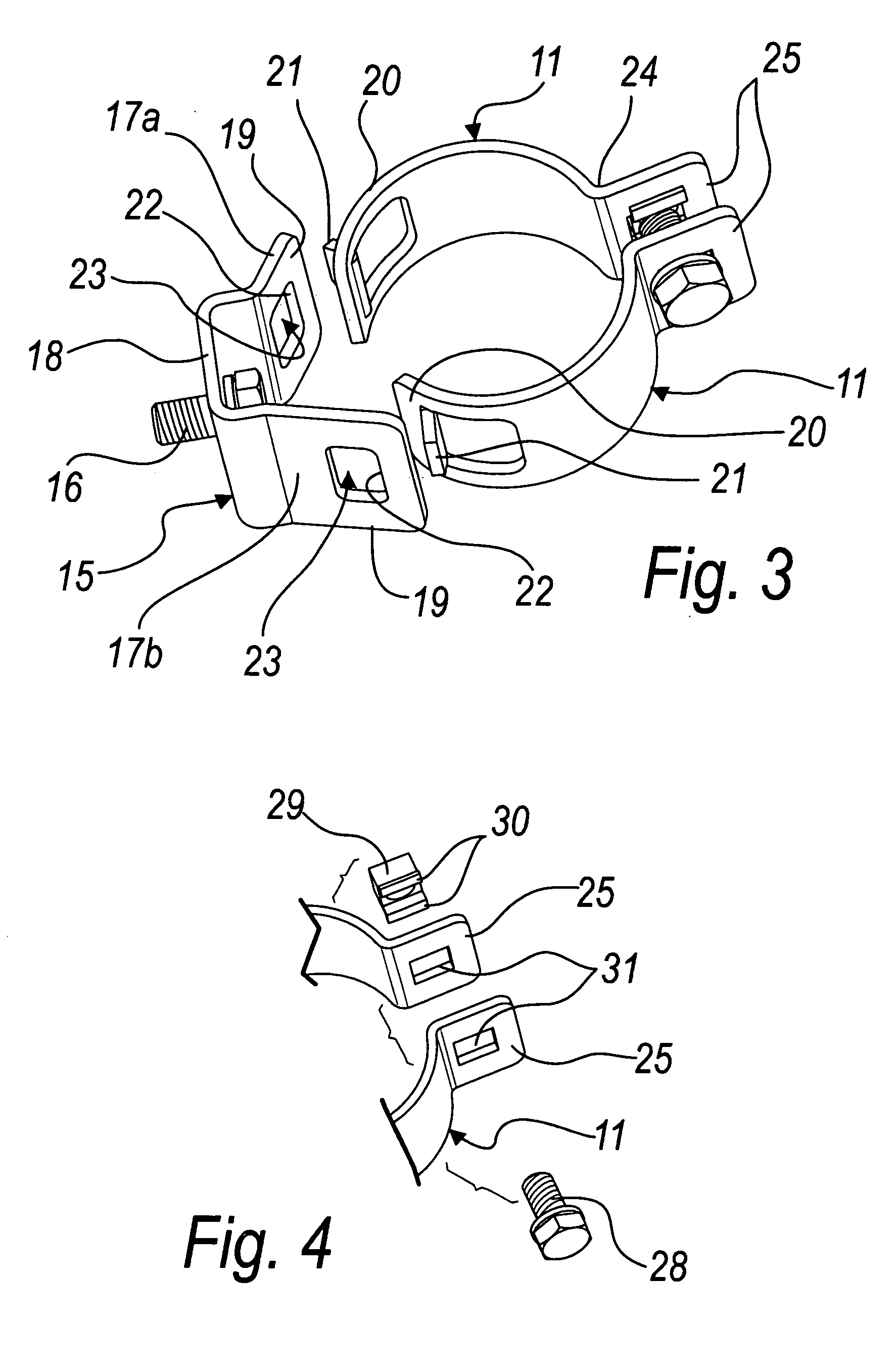 Device for fixing pipes to supporting structures