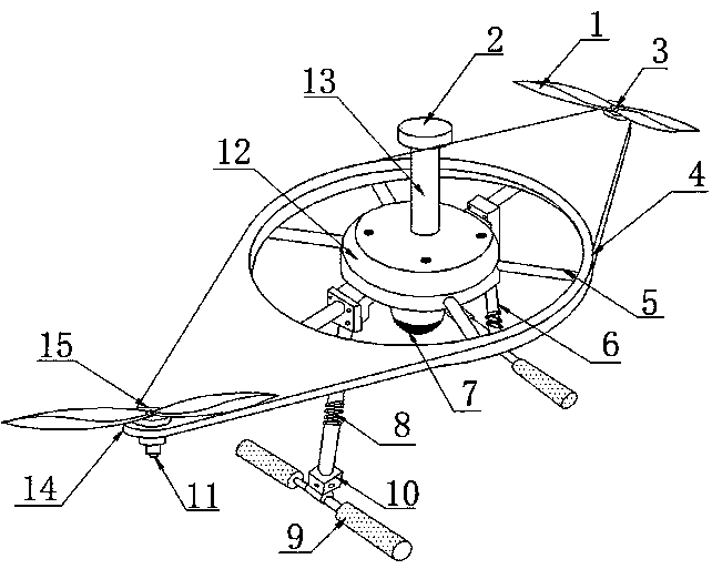 A device and method for detecting the electromagnetic environment of an unmanned aerial vehicle