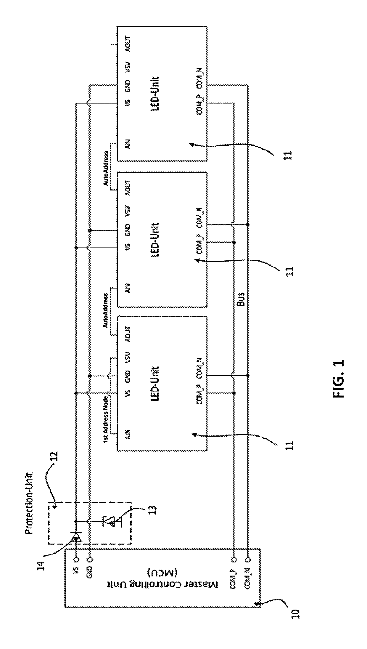 Bus protocol for dynamic lighting application