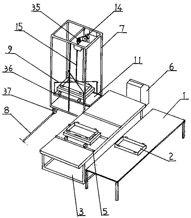 Three-dimensional cultivation device with cultivation tray automatic feeding and discharging function