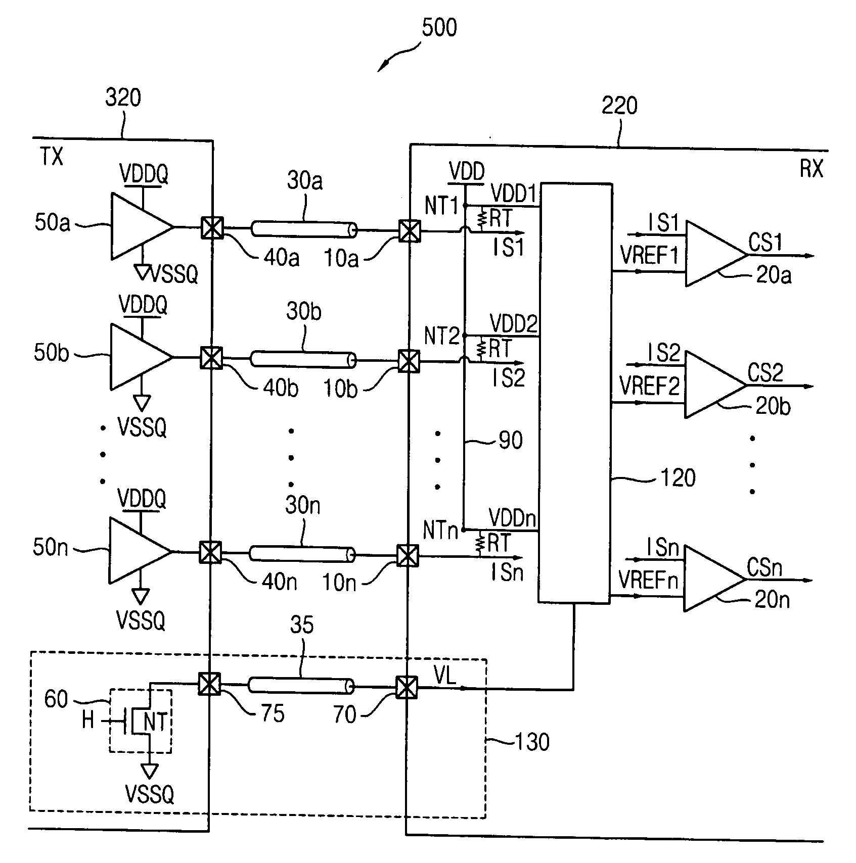 Reference voltage generators for reducing and/or eliminating termination mismatch