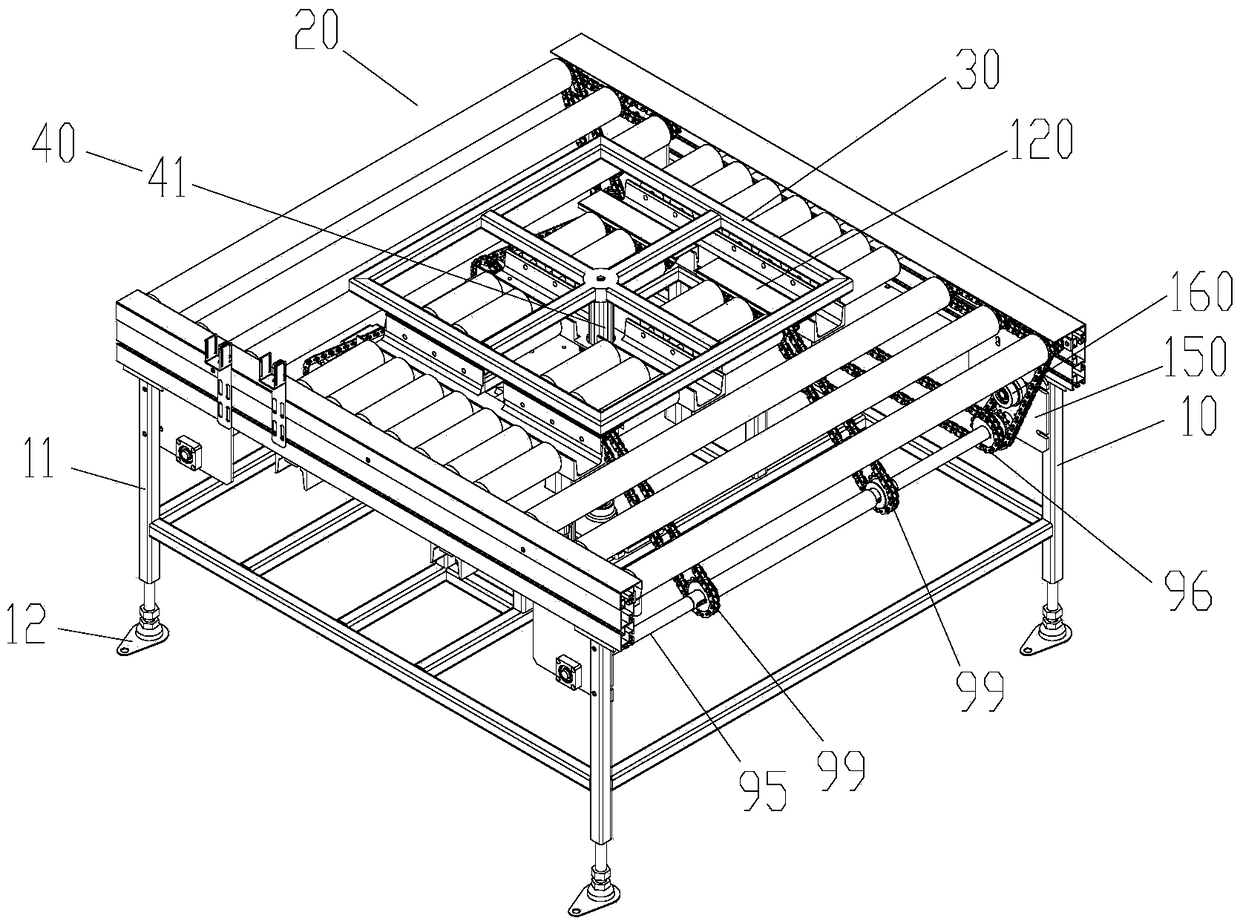 Jacking and rotating mechanism and leakage detector comprising same