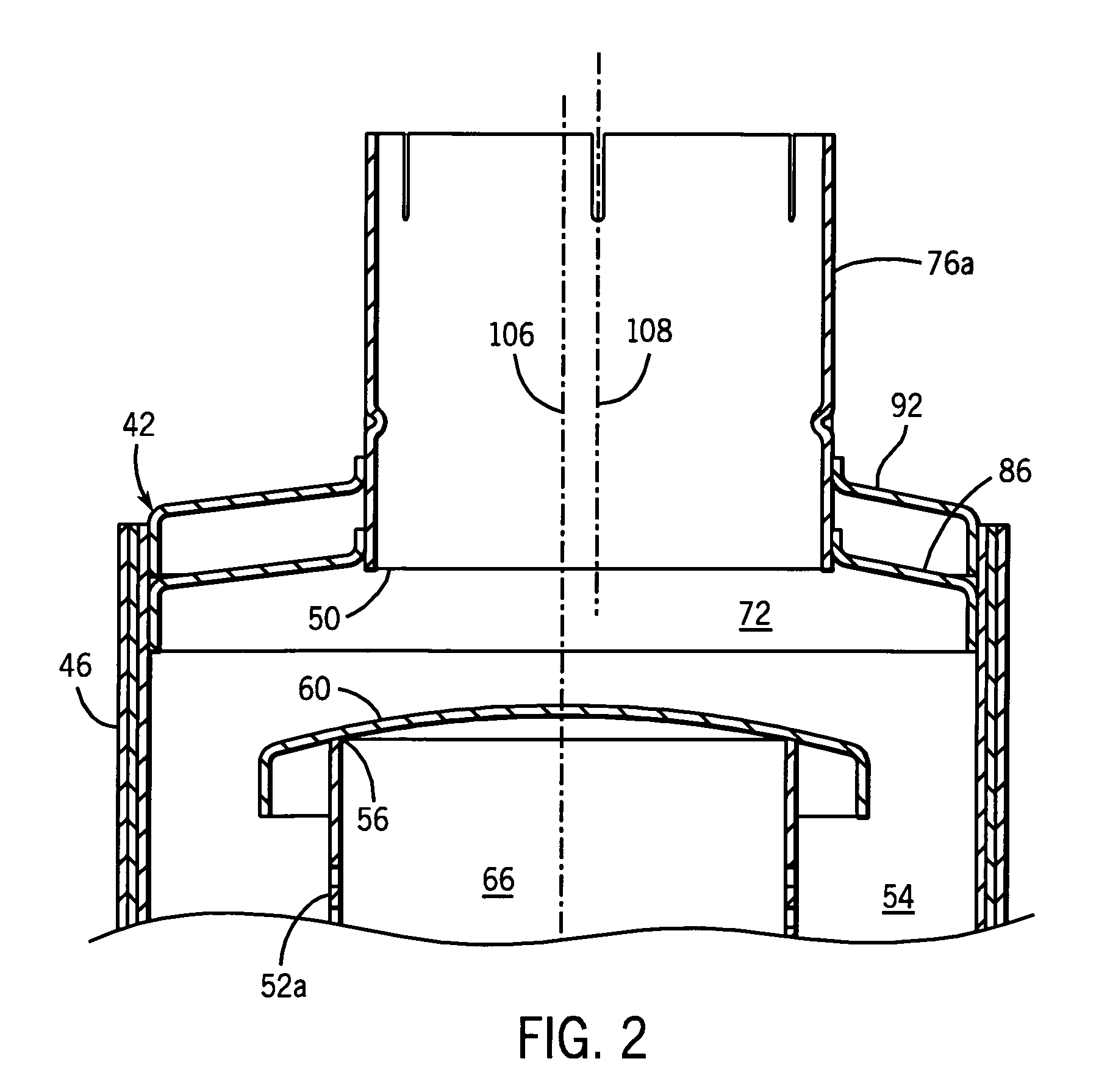 Vertical exhaust water trap assembly