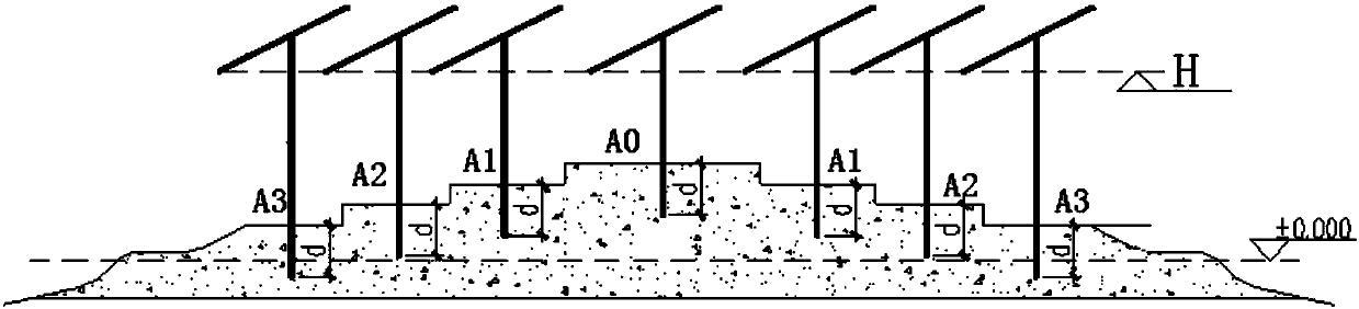 Tidal flat photovoltaic power station construction method