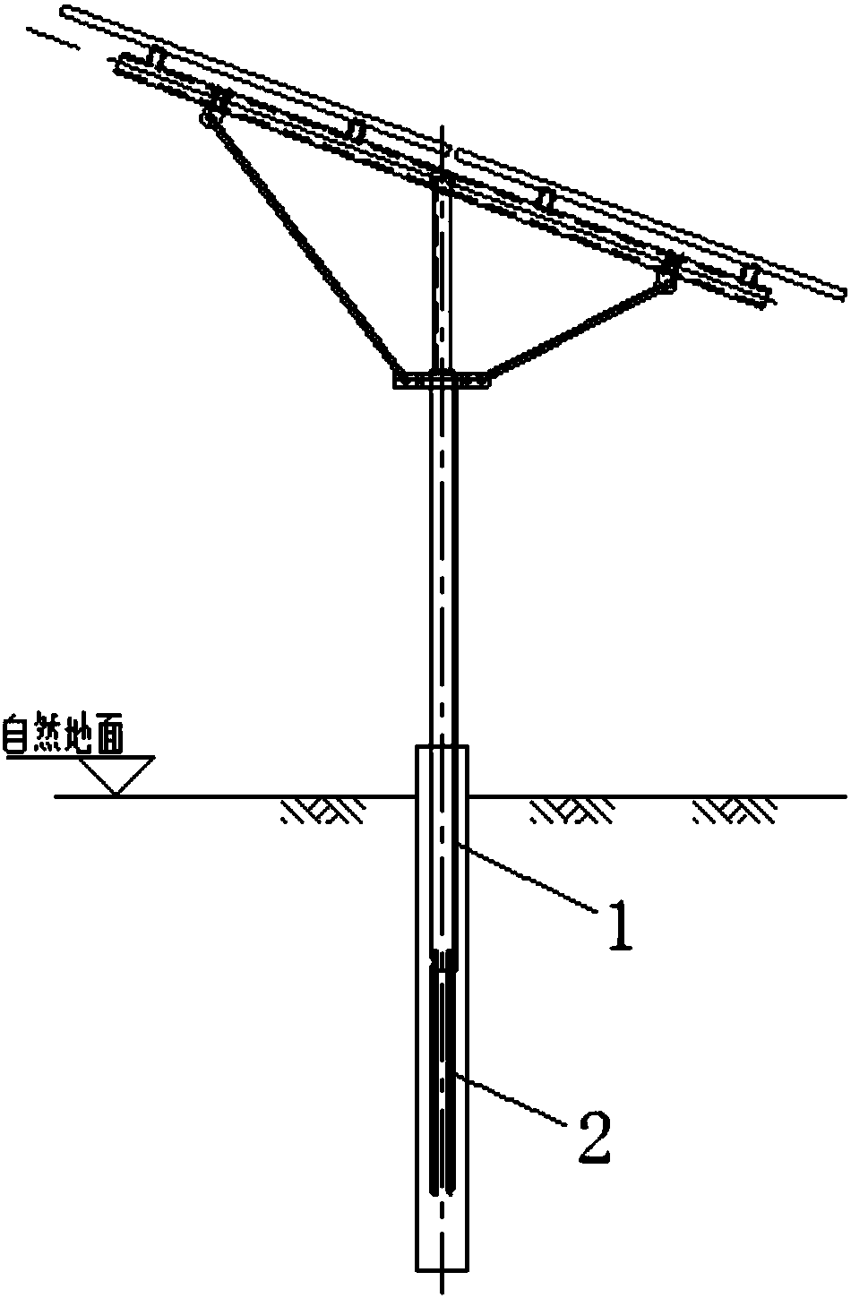 Tidal flat photovoltaic power station construction method