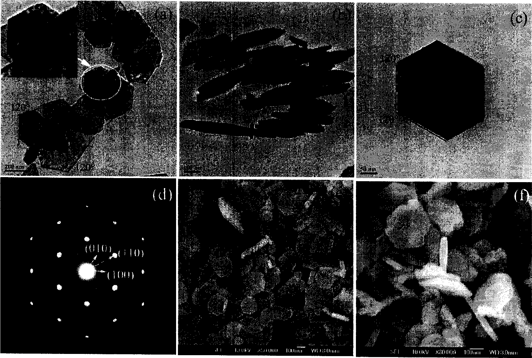 Method for synthesizing chain-like nanometer structure type cadmium selenide