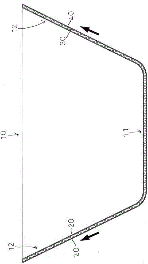 A container for compounding expanded particles between inner and outer layers of film