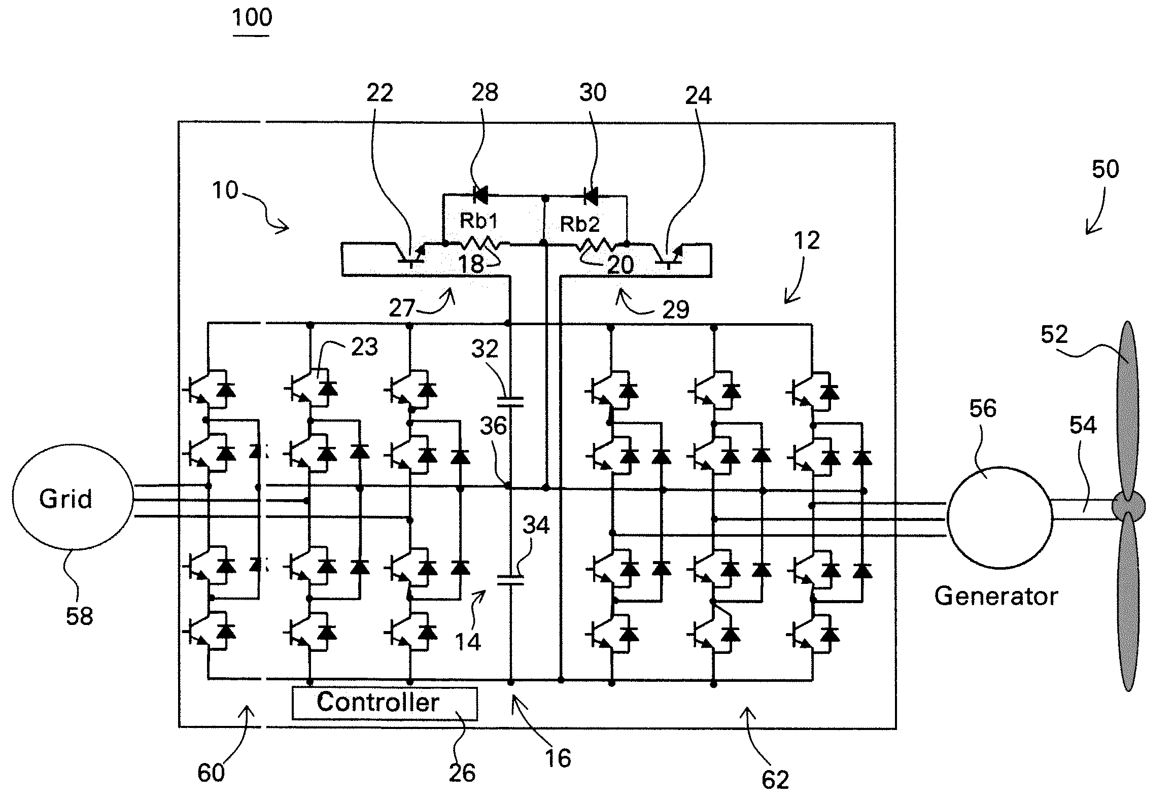 Protective circuit and method for multi-level converter