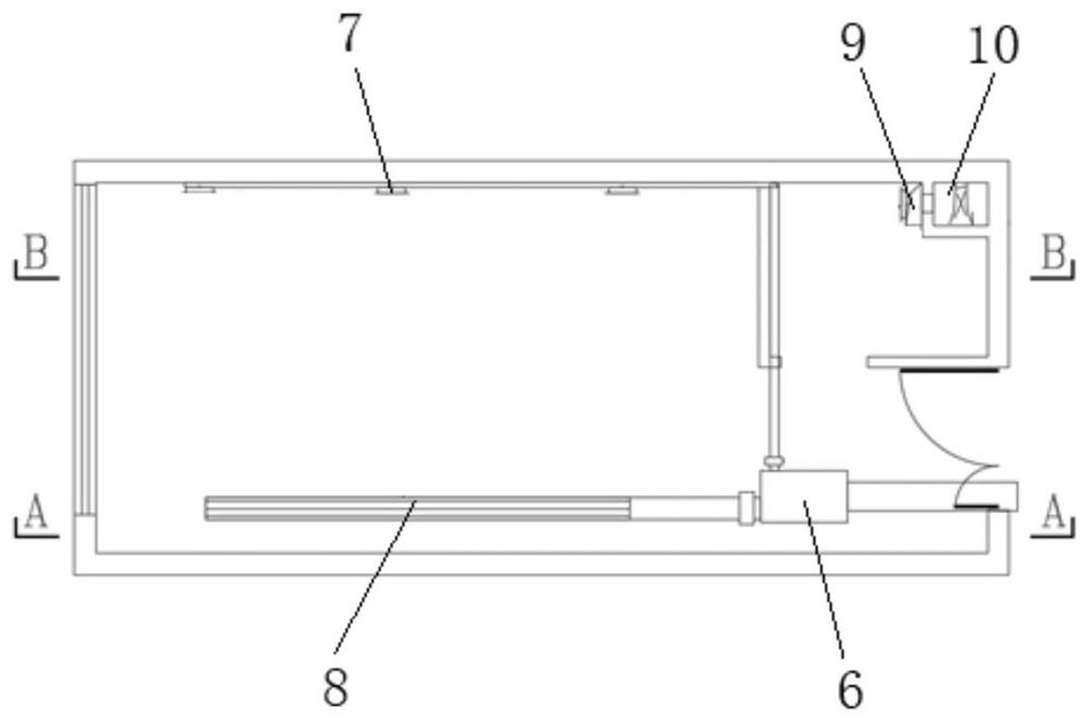 Distributed ventilation system and control method for ward