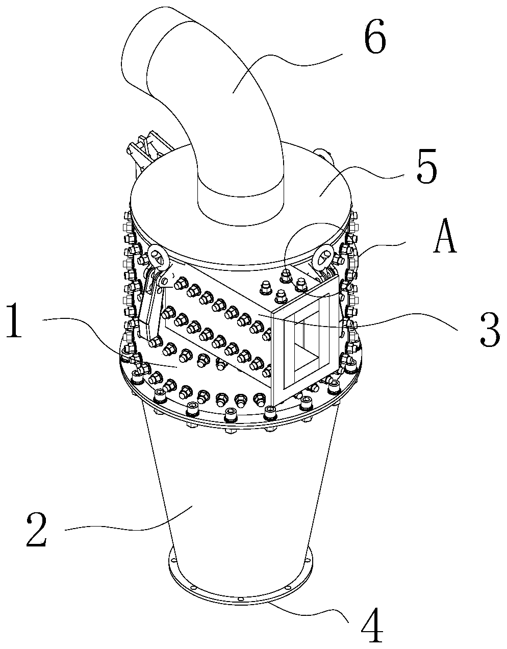 Rotational flow sampler with replaceable wear-resistant lining