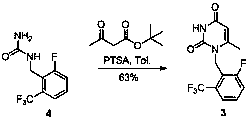 Preparation method of compound containing 6-methyluracil structure