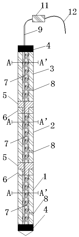 Prefabricated drainage prestressed anti-slide pile structure and construction process thereof