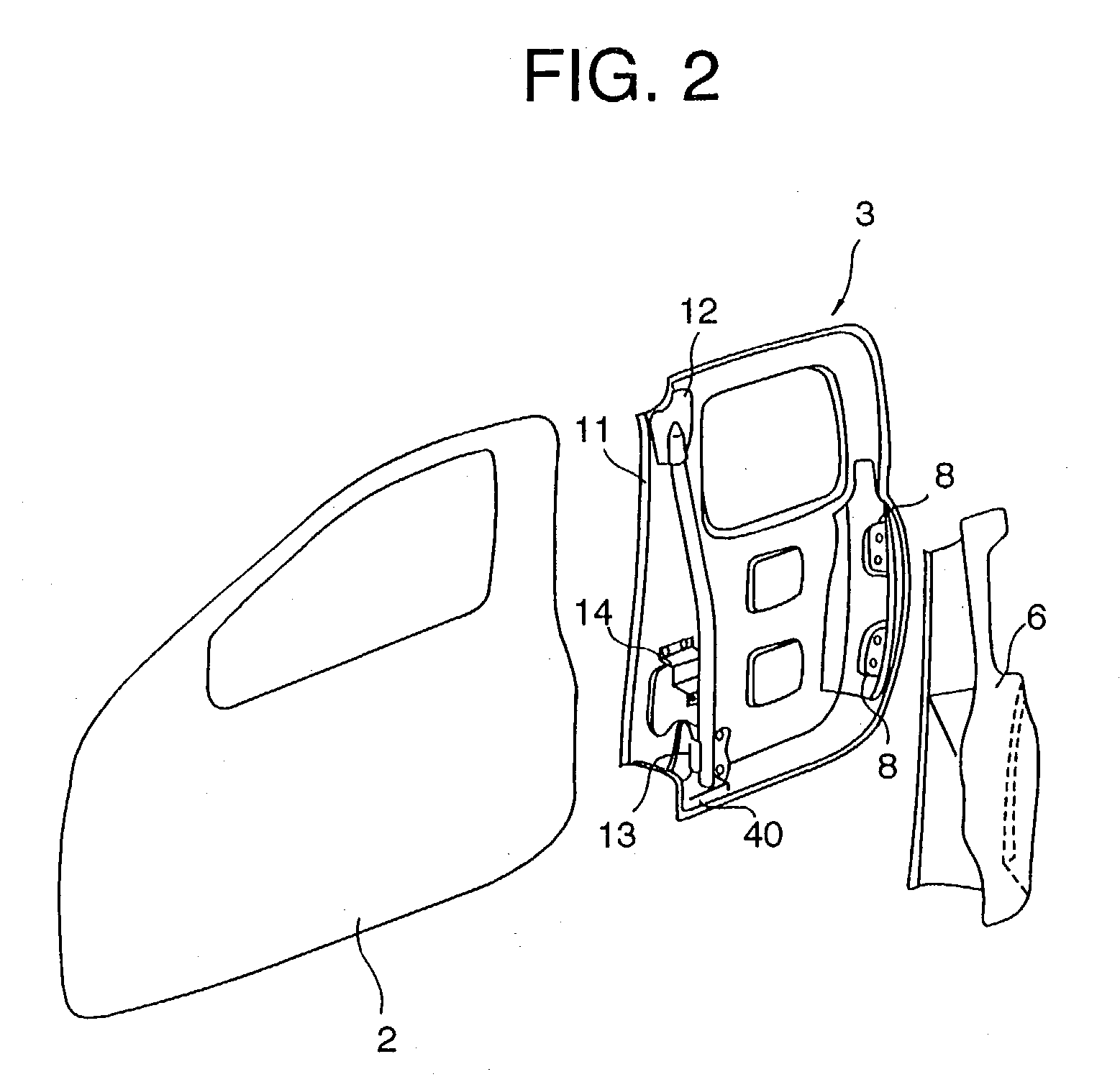 Double door construction for vehicle